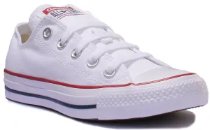 Converse All Star Low Trainer In White Canvas Shoes Converse