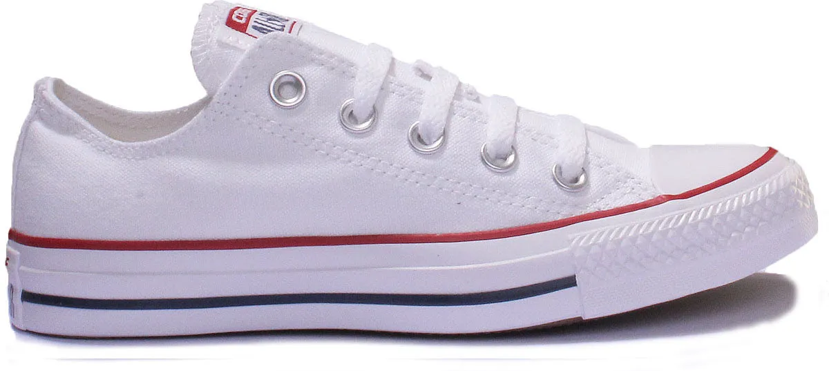 Converse All Star Low Trainer In White Canvas Shoes Converse