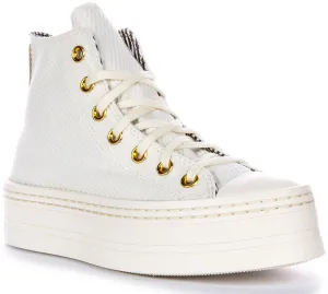 Converse All Star Modern  Lift A07204C In White Gold Shoes Converse