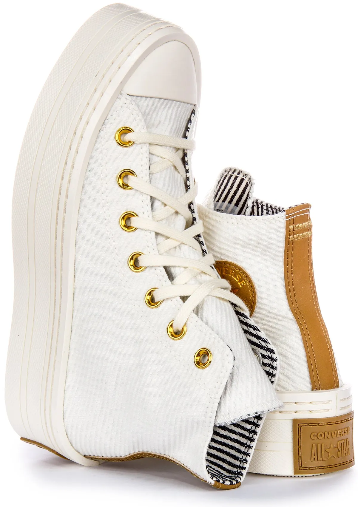 Converse All Star Modern  Lift A07204C In White Gold Shoes Converse