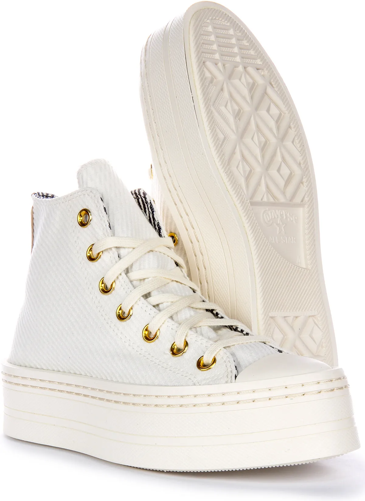 Converse All Star Modern  Lift A07204C In White Gold Shoes Converse