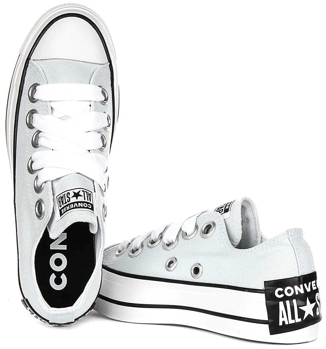 Converse All Star Platform Sketch Low A10426C In Light Blue Shoes Converse