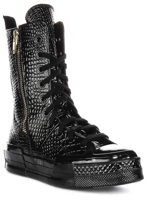 Converse Chuck 70 Plus XH A09381C In Black Croc Shoes Converse