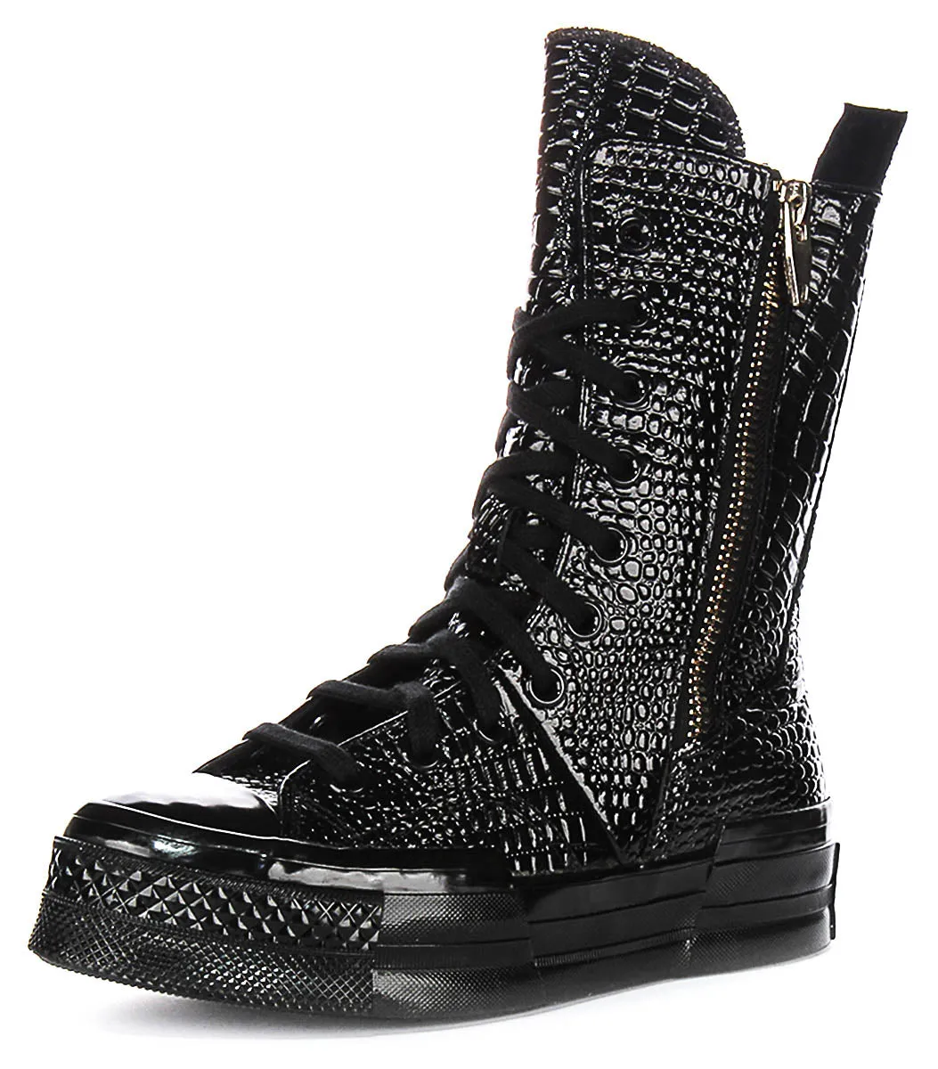 Converse Chuck 70 Plus XH A09381C In Black Croc Shoes Converse
