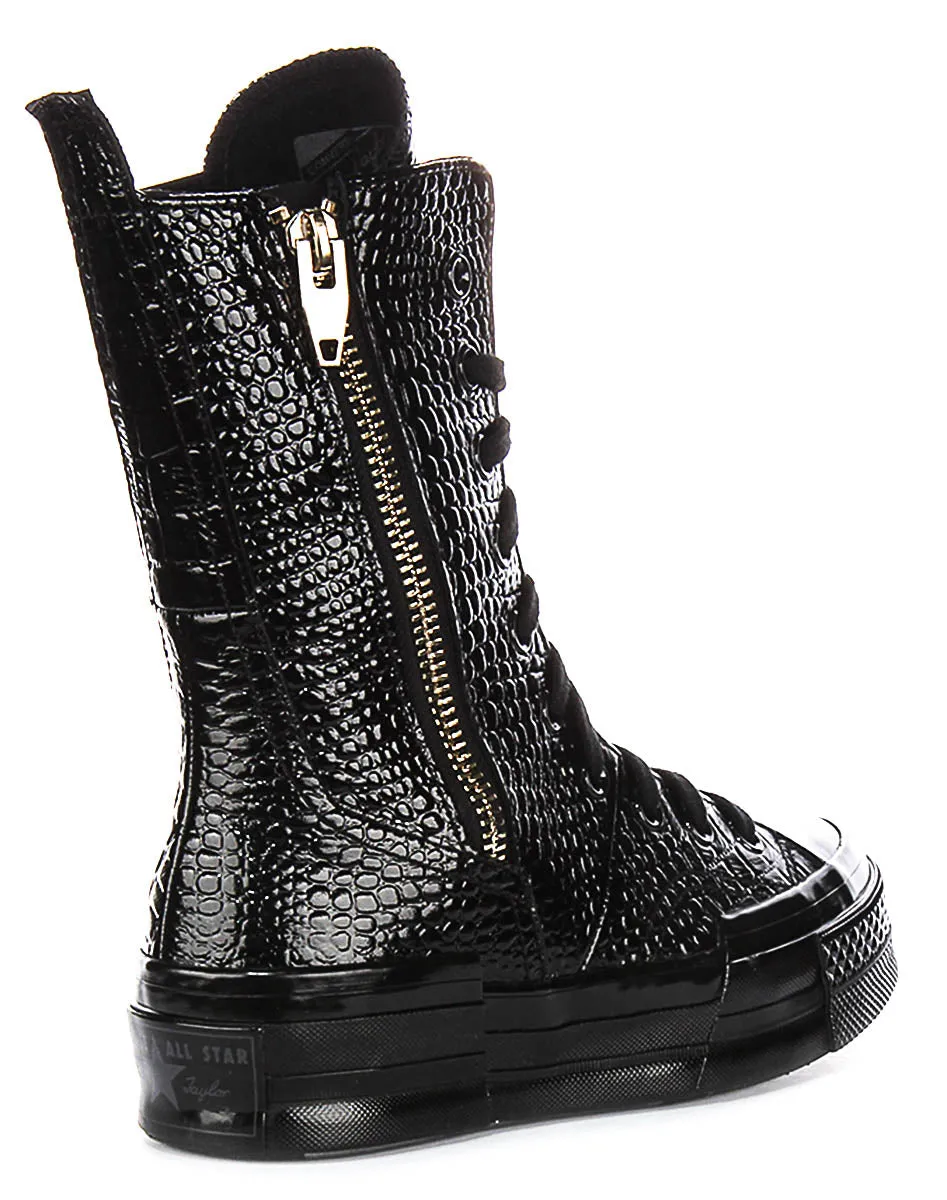 Converse Chuck 70 Plus XH A09381C In Black Croc Shoes Converse