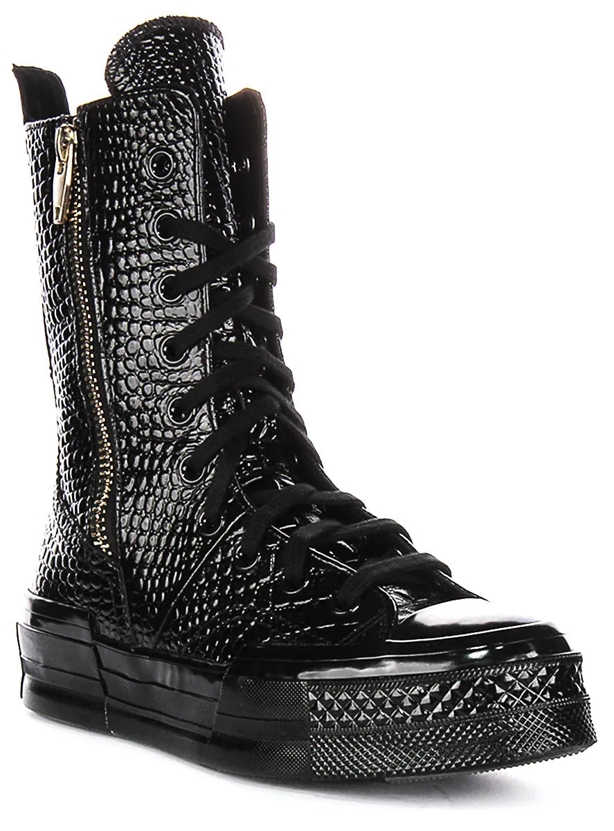 Converse Chuck 70 Plus XH A09381C In Black Croc Shoes Converse