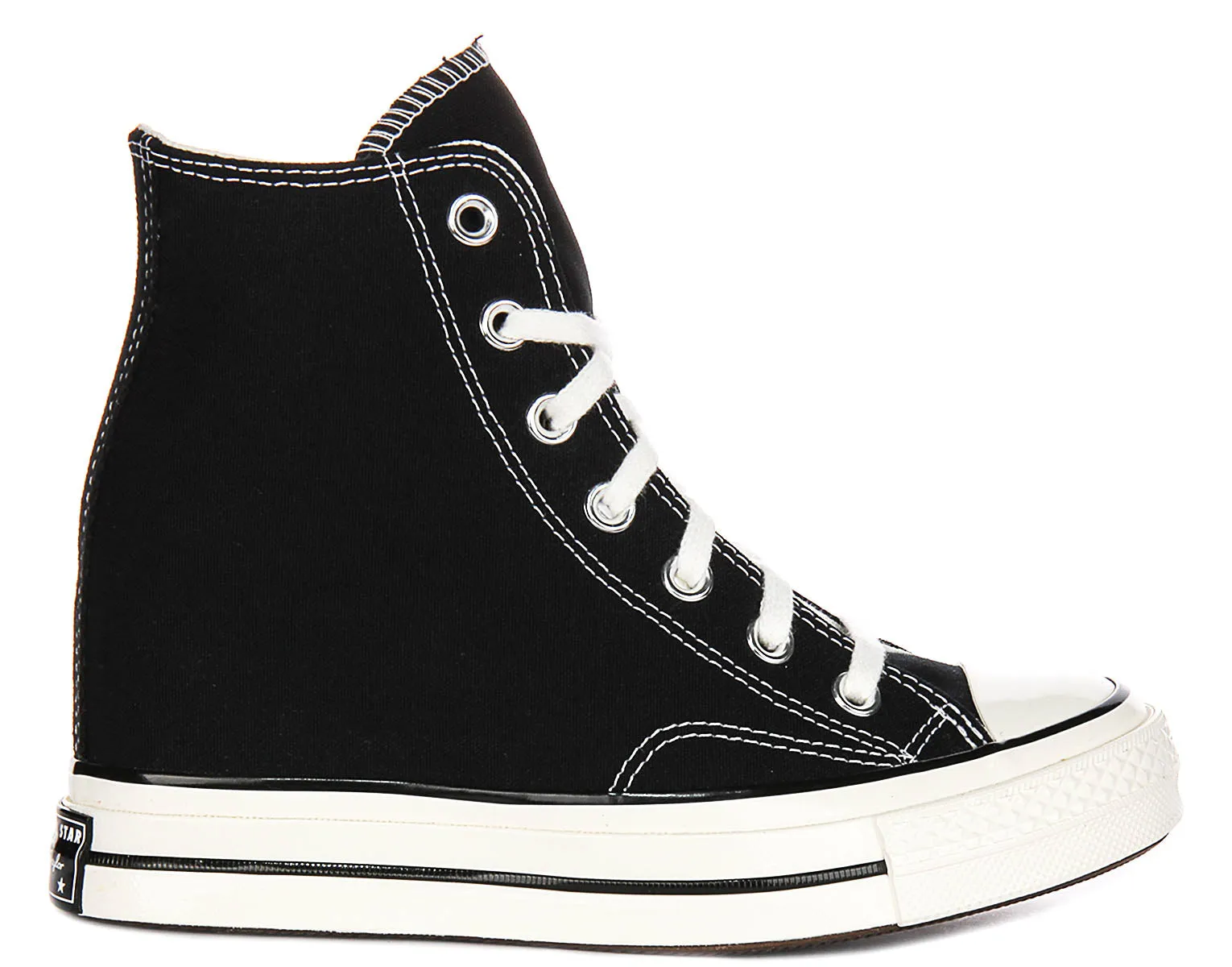 Converse Chuck 70s A12563C Wedge In Black White Platforms Shoes Converse
