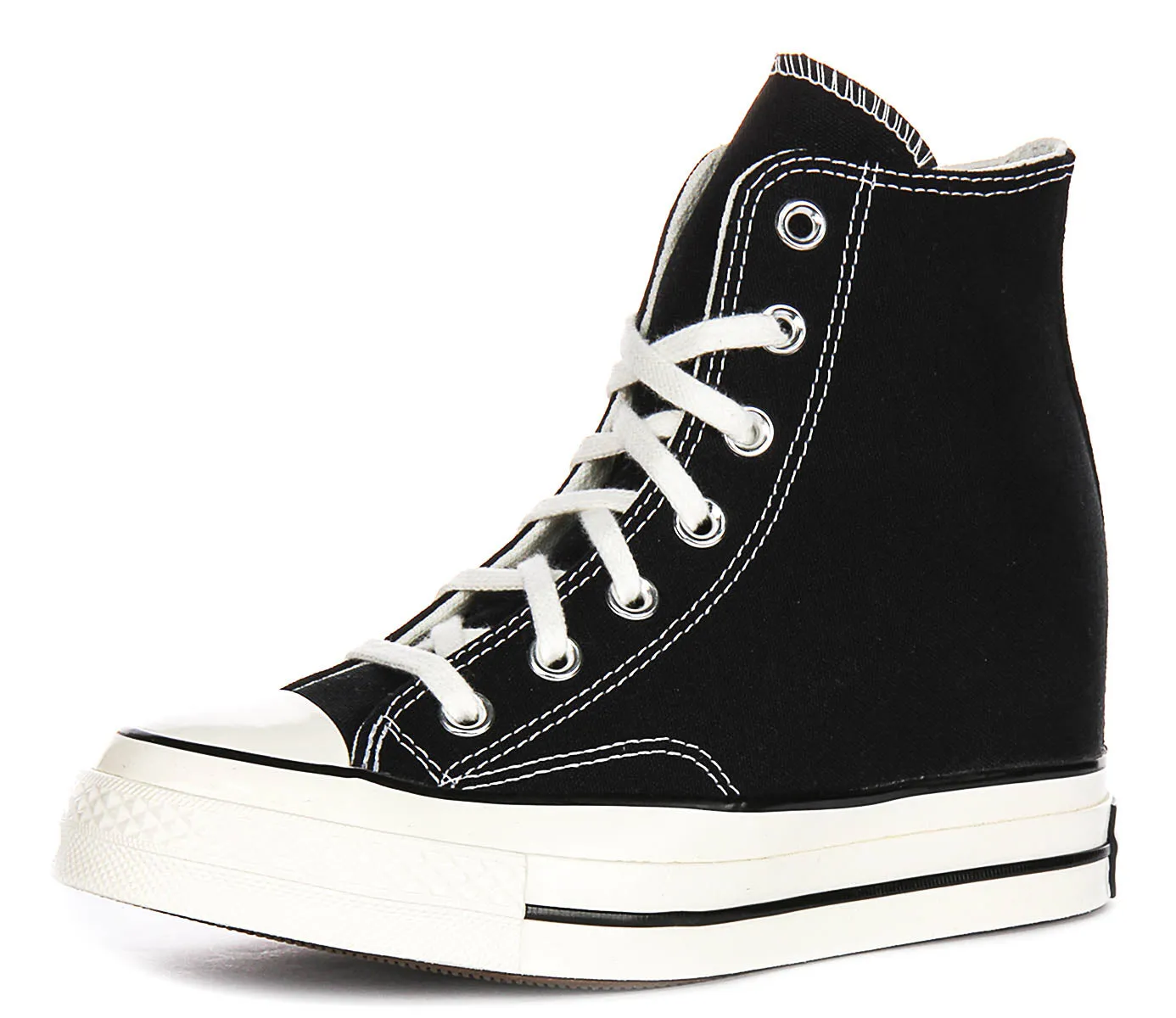 Converse Chuck 70s A12563C Wedge In Black White Platforms Shoes Converse