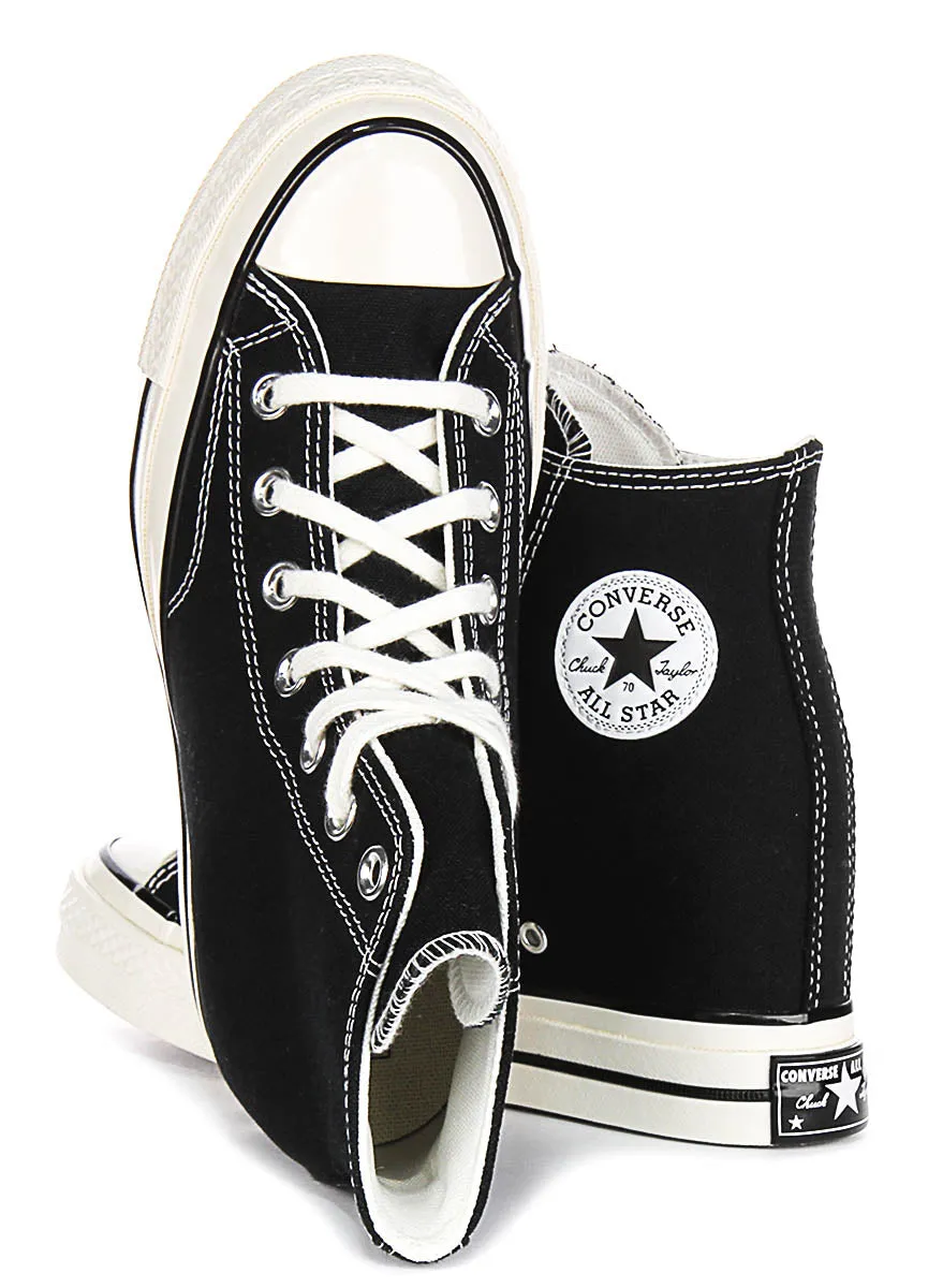 Converse Chuck 70s A12563C Wedge In Black White Platforms Shoes Converse