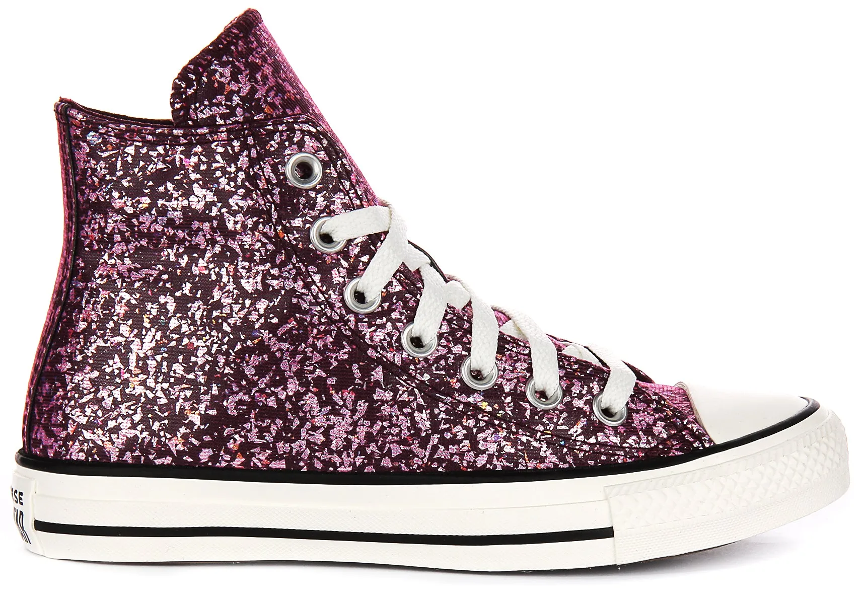 Converse Chuck Taylor A11137C In Magenta Glitter Effect Shoes Converse