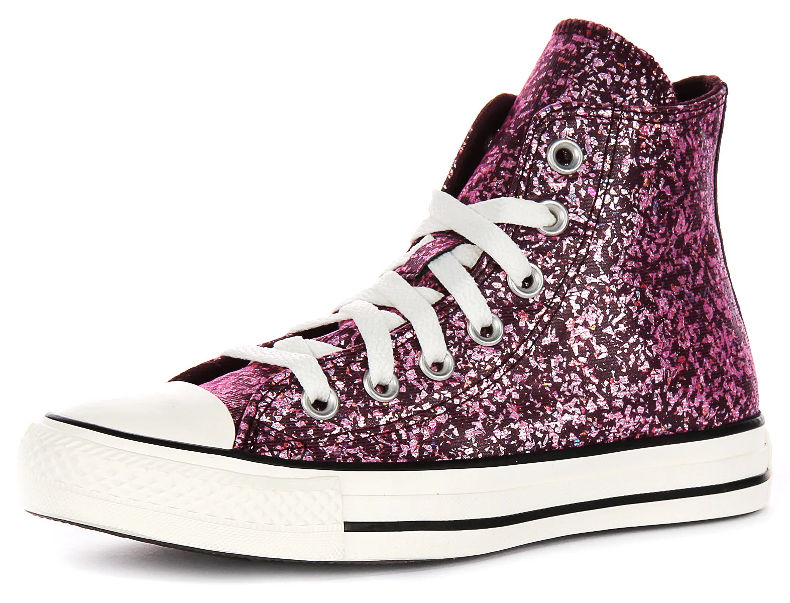 Converse Chuck Taylor A11137C In Magenta Glitter Effect Shoes Converse