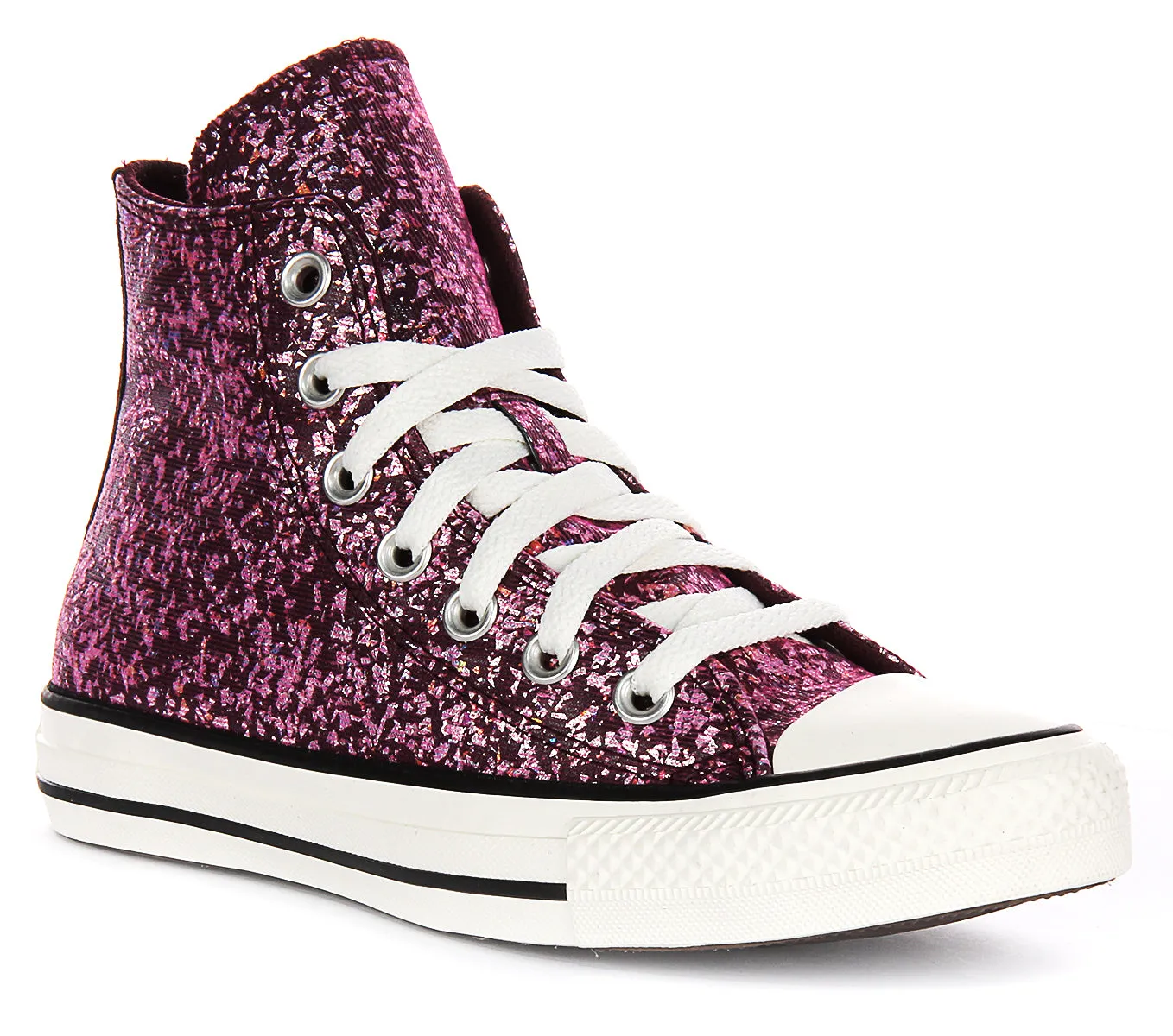 Converse Chuck Taylor A11137C In Magenta Glitter Effect Shoes Converse