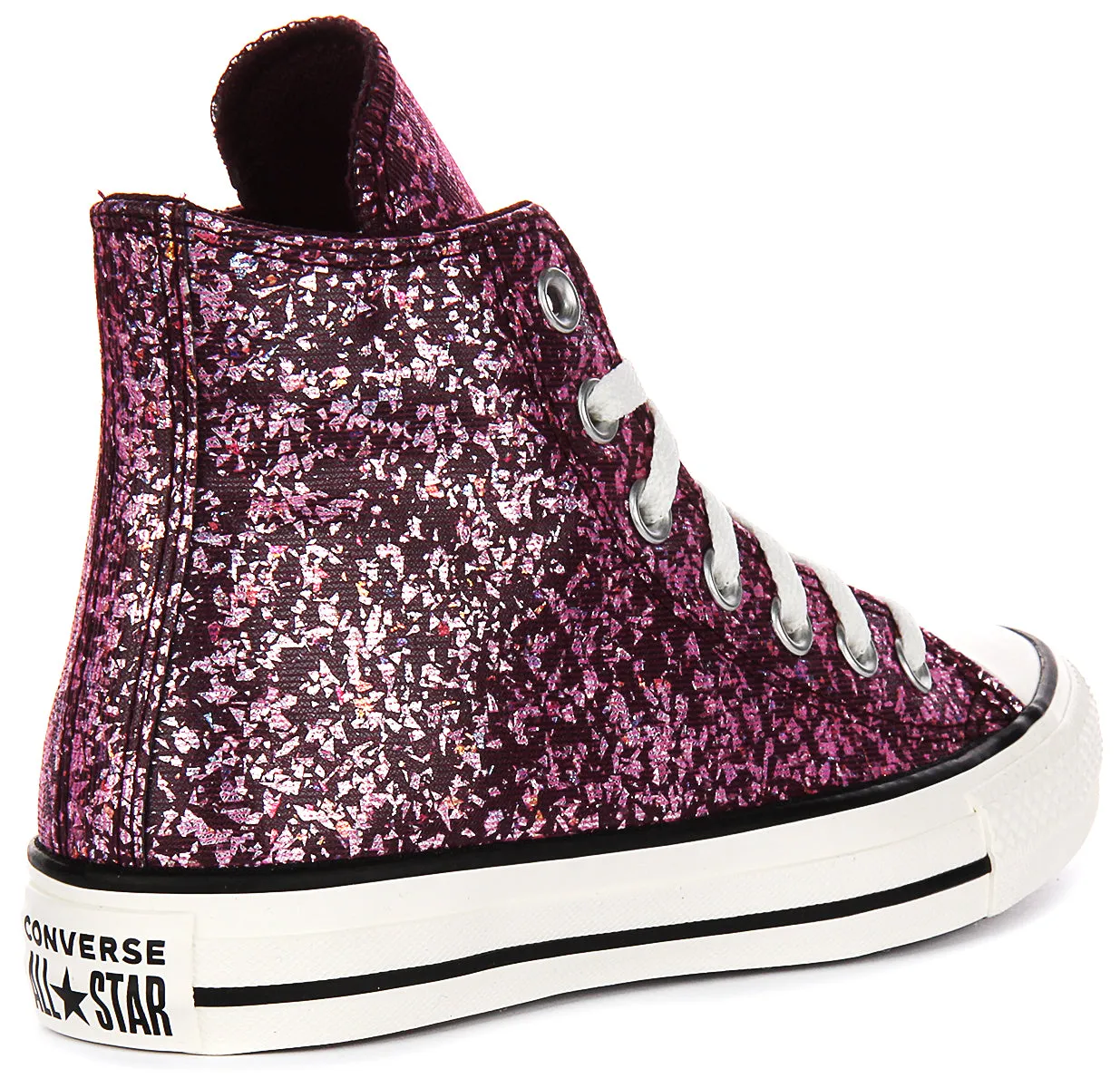 Converse Chuck Taylor A11137C In Magenta Glitter Effect Shoes Converse