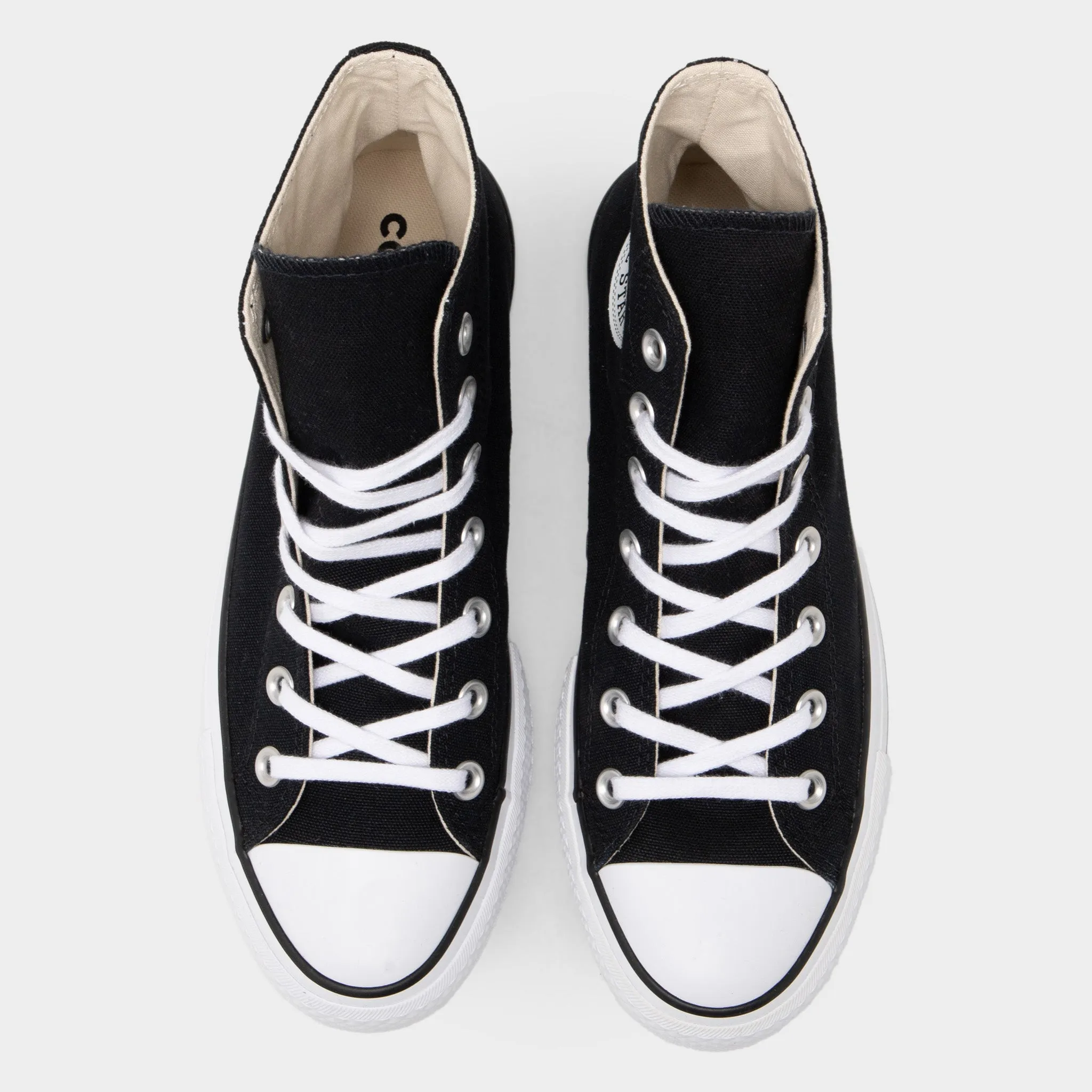 Converse Chuck Taylor All Star Platform Canvas Black / White - White Converse Shoes