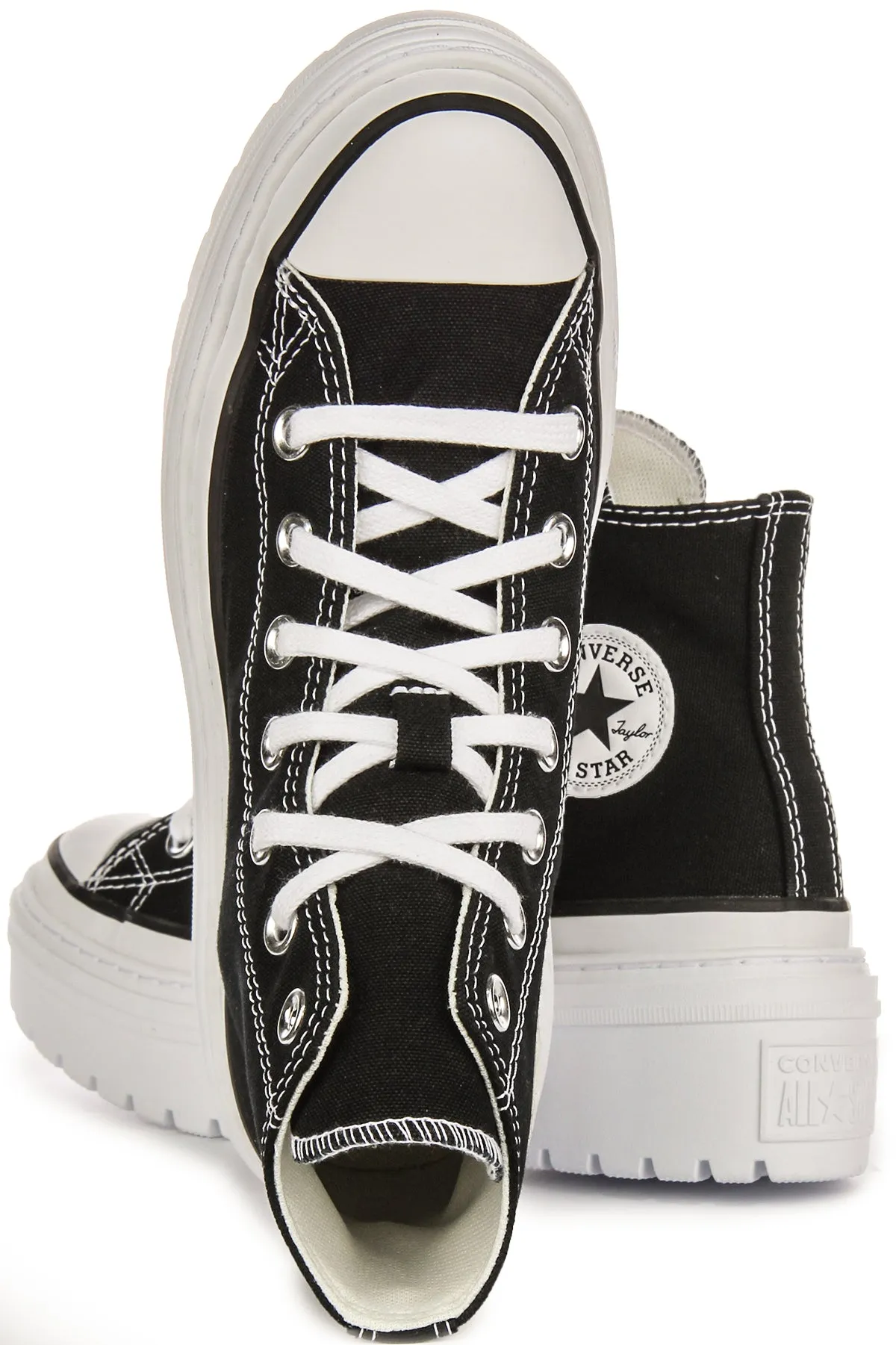 Converse Chuck Taylor Lugged Heel Platform A08258C In Black White Shoes Converse