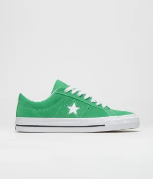 Converse Cons One Star Pro Ox Shoes - Apex Green / White / Black Converse Shoes