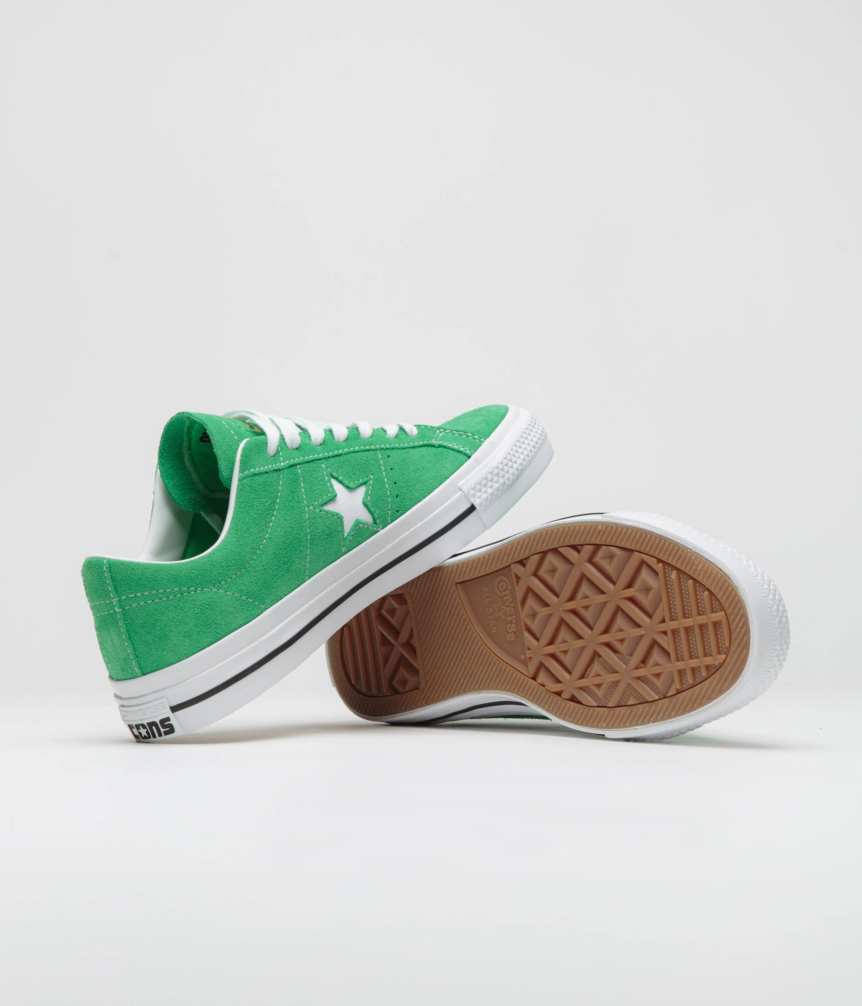 Converse Cons One Star Pro Ox Shoes - Apex Green / White / Black Converse Shoes