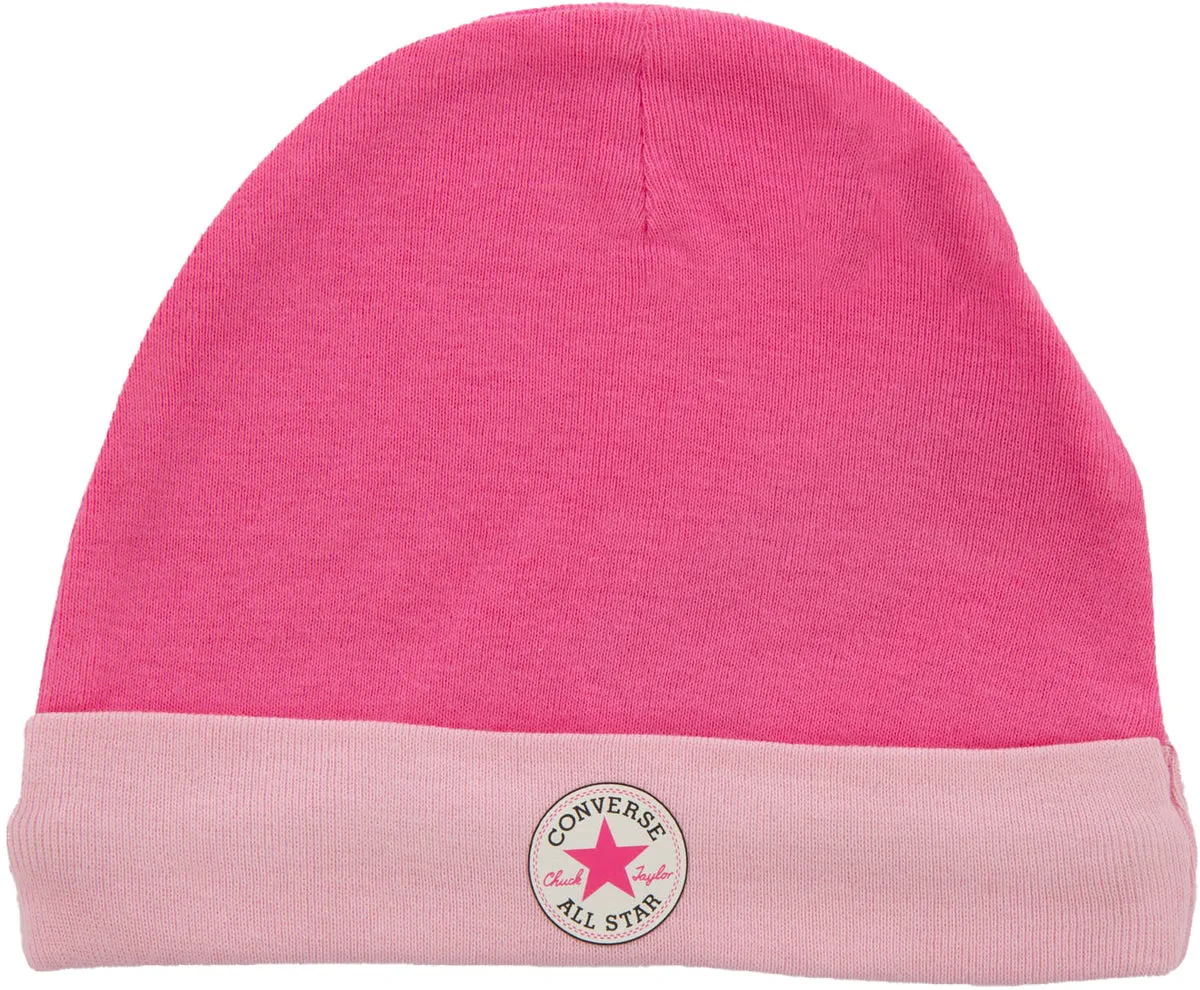 Converse Crib Set In Pink including Bootie, Hat & Bib Shoes Converse