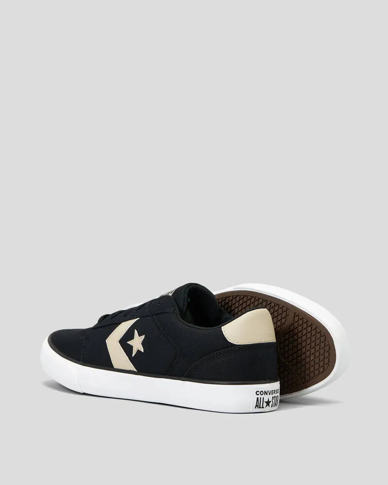 CONVERSE MEN'S BELMONT LOW BLACK/STONE SNEAKER SHOES Shoes_Mens-Converse