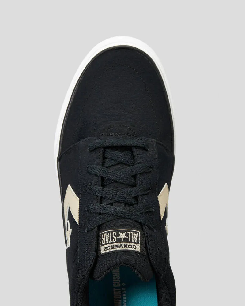 CONVERSE MEN'S BELMONT LOW BLACK/STONE SNEAKER SHOES Shoes_Mens-Converse