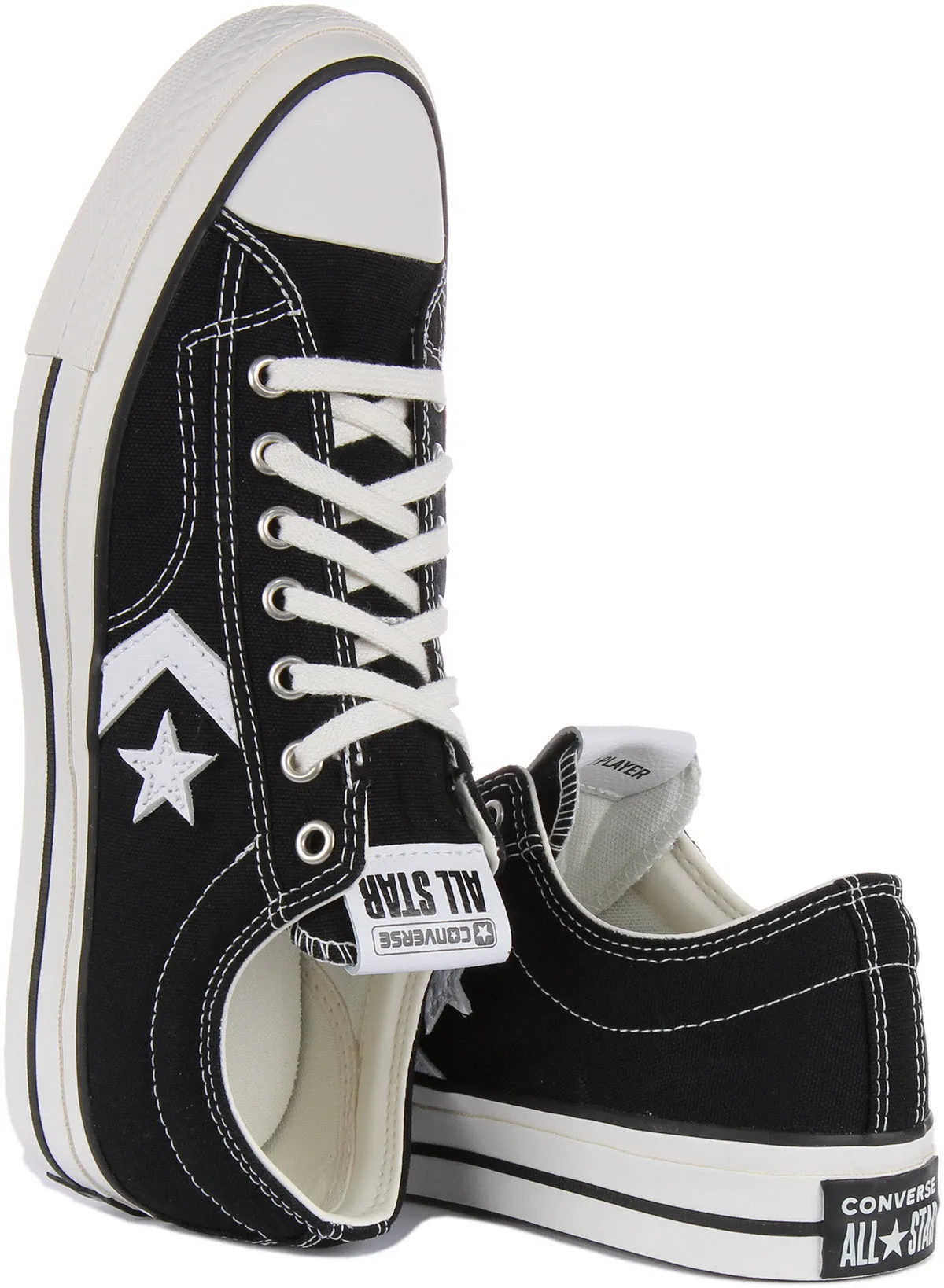 Converse Star Player 76 A01607C In Black White Shoes Converse