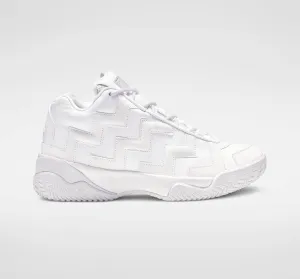 Converse Voltage Mid Ladies Triple White Leather High Top Sneakers ecco Shoes