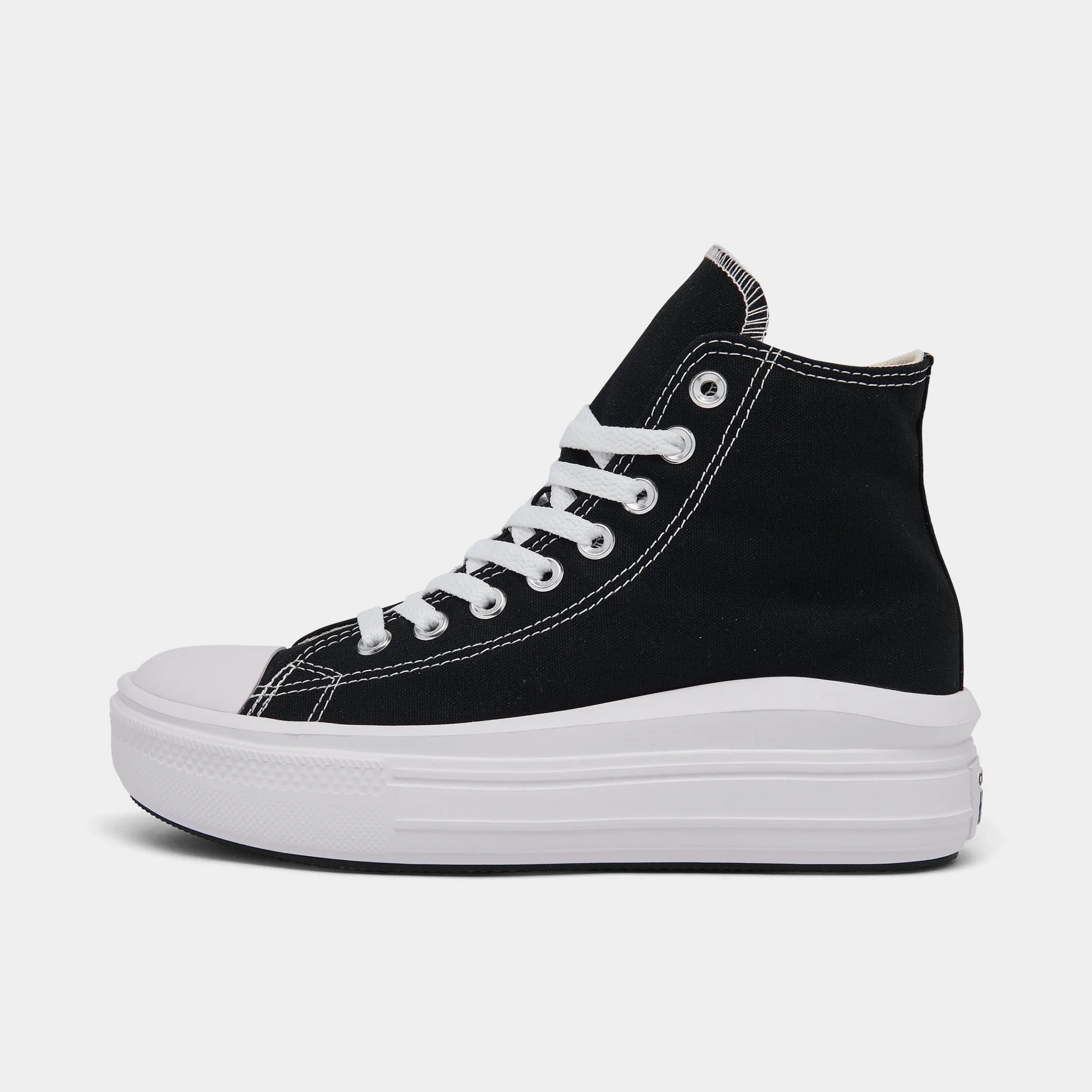 Converse Women's Chuck Taylor All Star Move Hi Black / Natural Ivory - White Converse Shoes