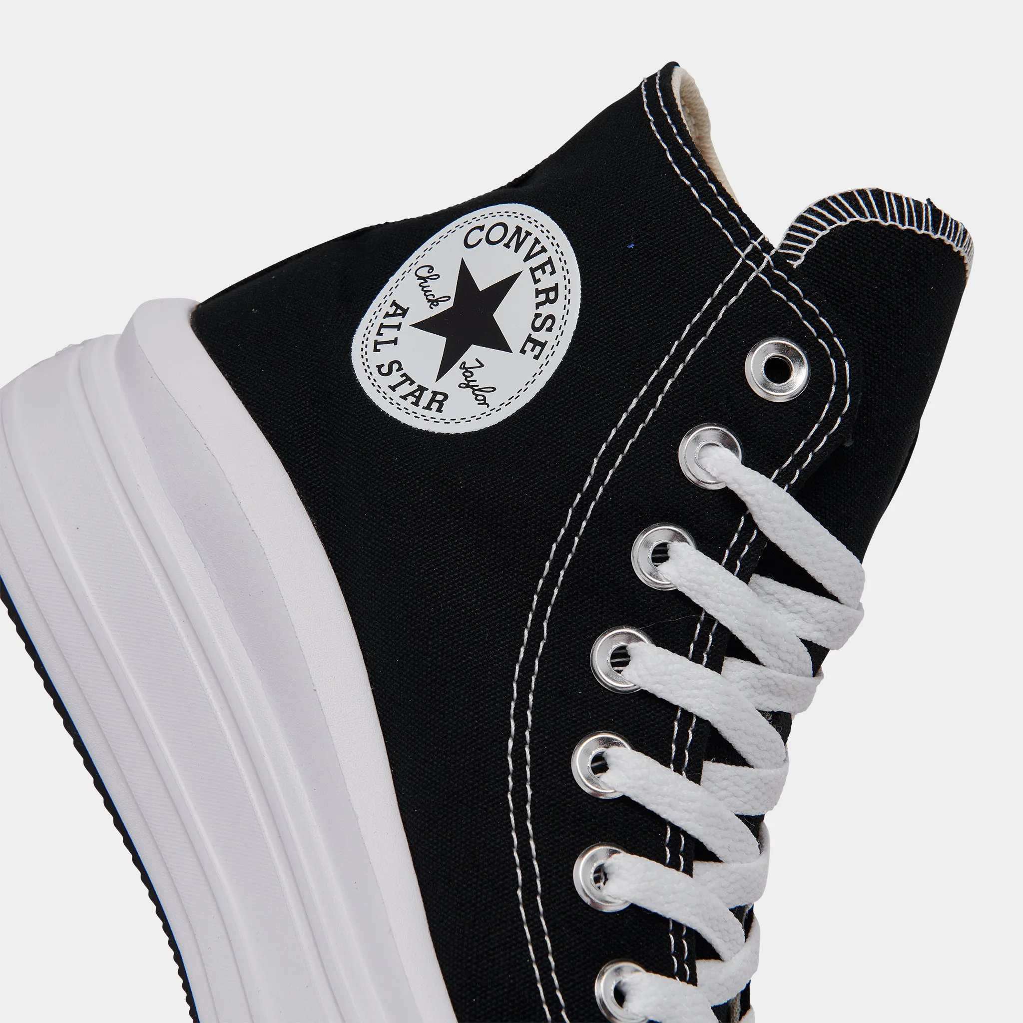 Converse Women's Chuck Taylor All Star Move Hi Black / Natural Ivory - White Converse Shoes