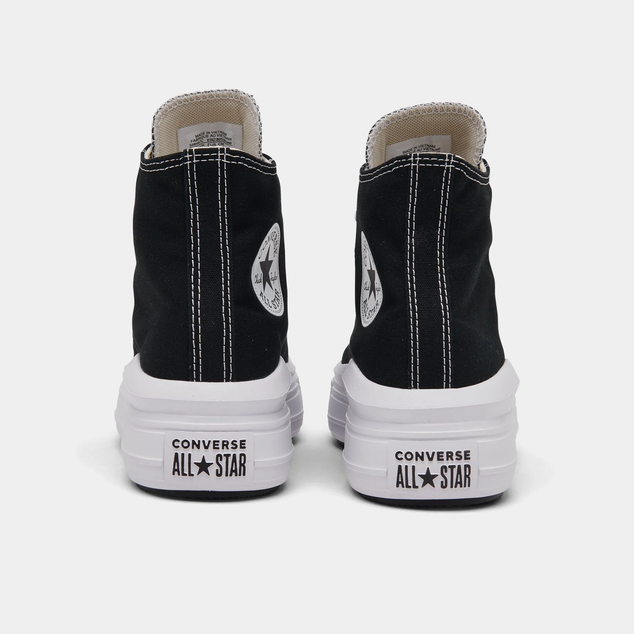 Converse Women's Chuck Taylor All Star Move Hi Black / Natural Ivory - White Converse Shoes