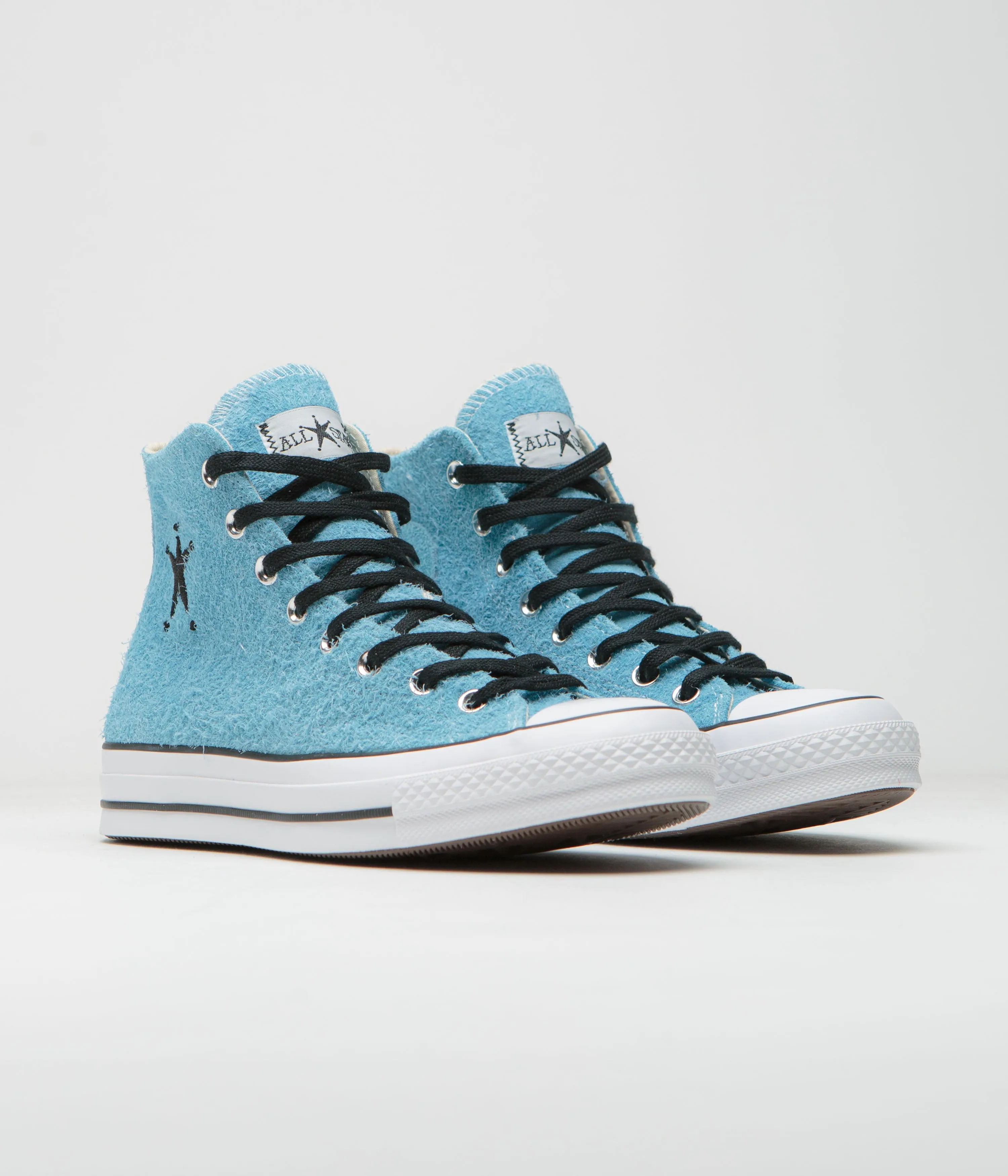Converse x Stussy Chuck 70 Hi Shoes - Sky Blue Converse Shoes