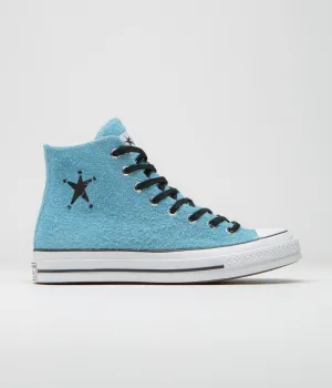 Converse x Stussy Chuck 70 Hi Shoes - Sky Blue Converse Shoes