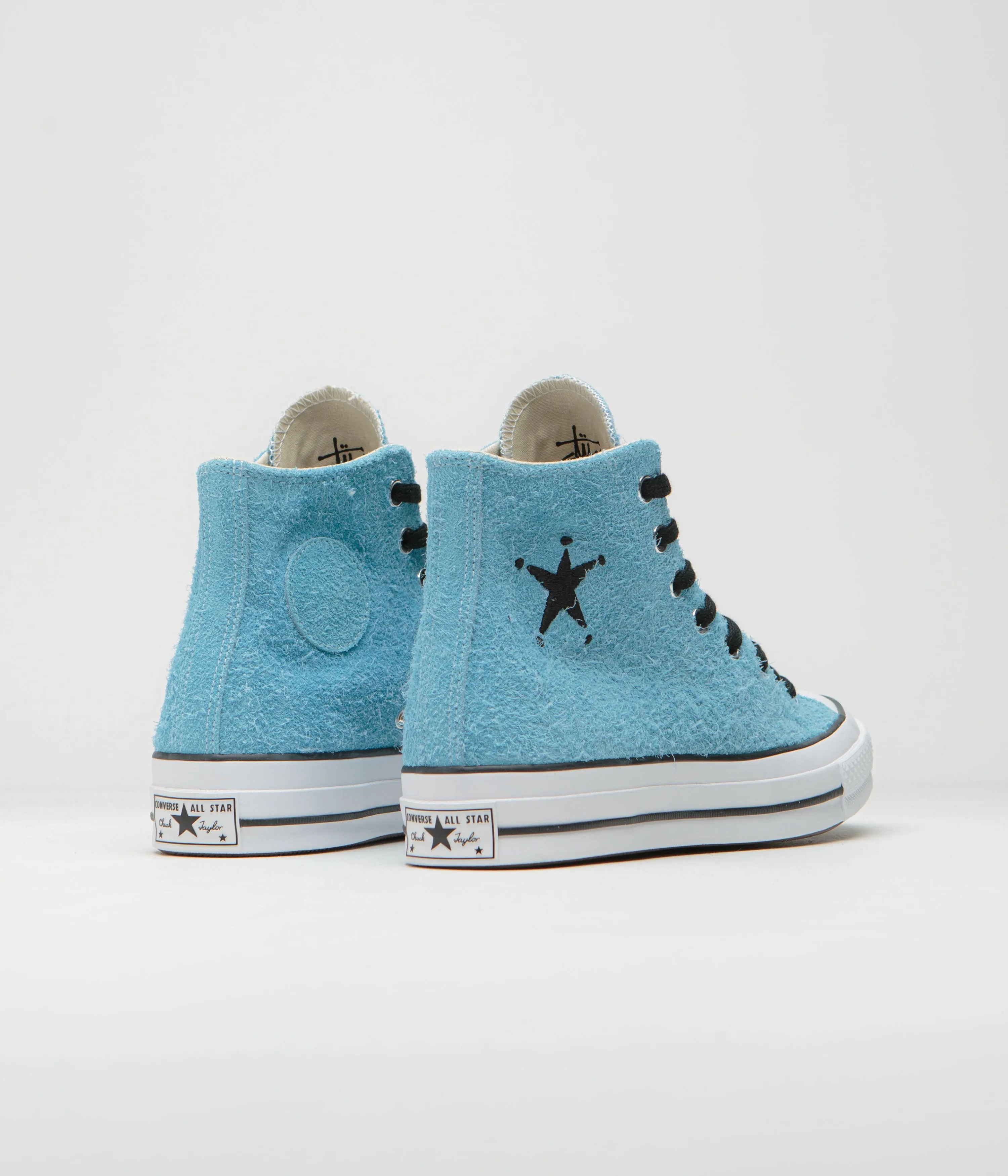 Converse x Stussy Chuck 70 Hi Shoes - Sky Blue Converse Shoes
