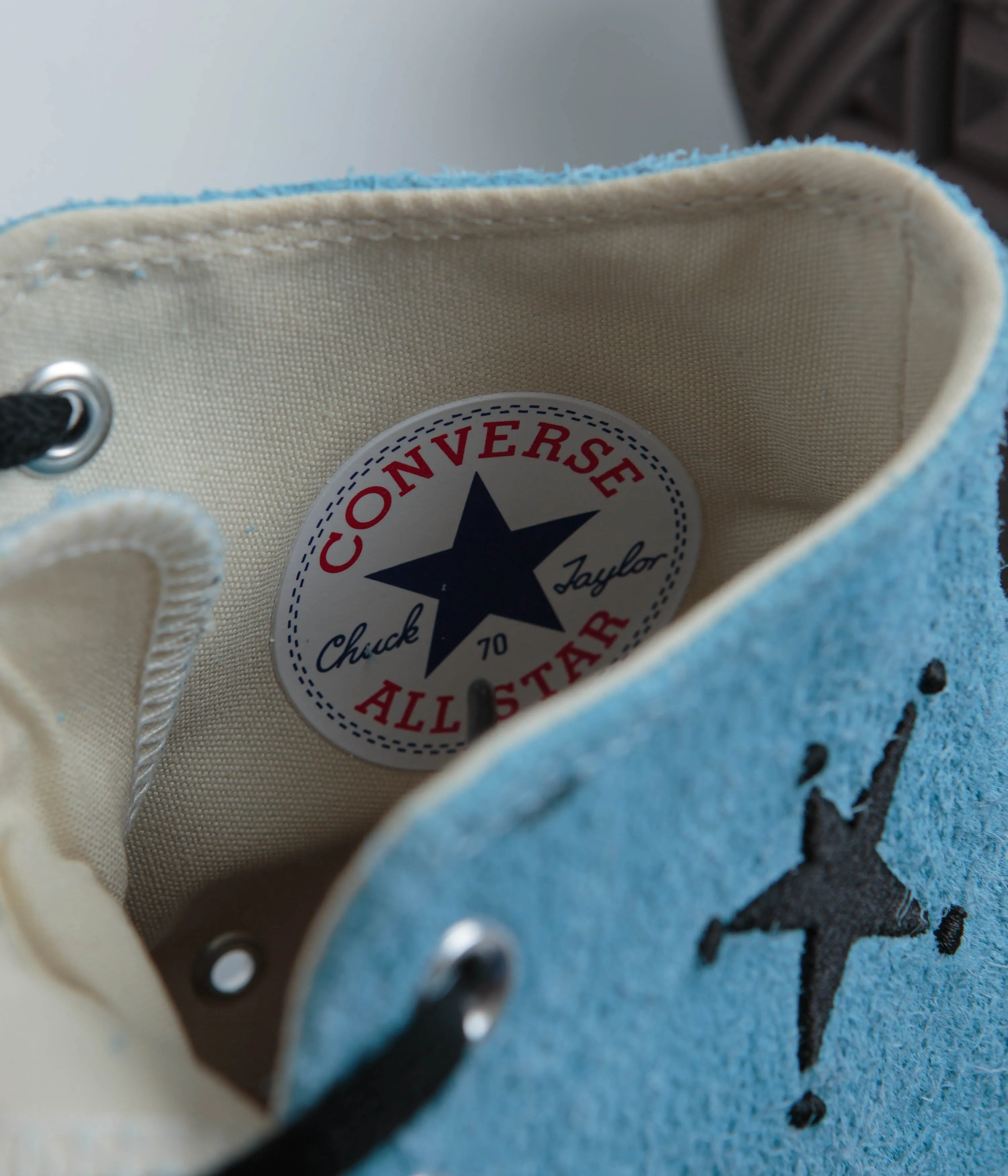 Converse x Stussy Chuck 70 Hi Shoes - Sky Blue Converse Shoes
