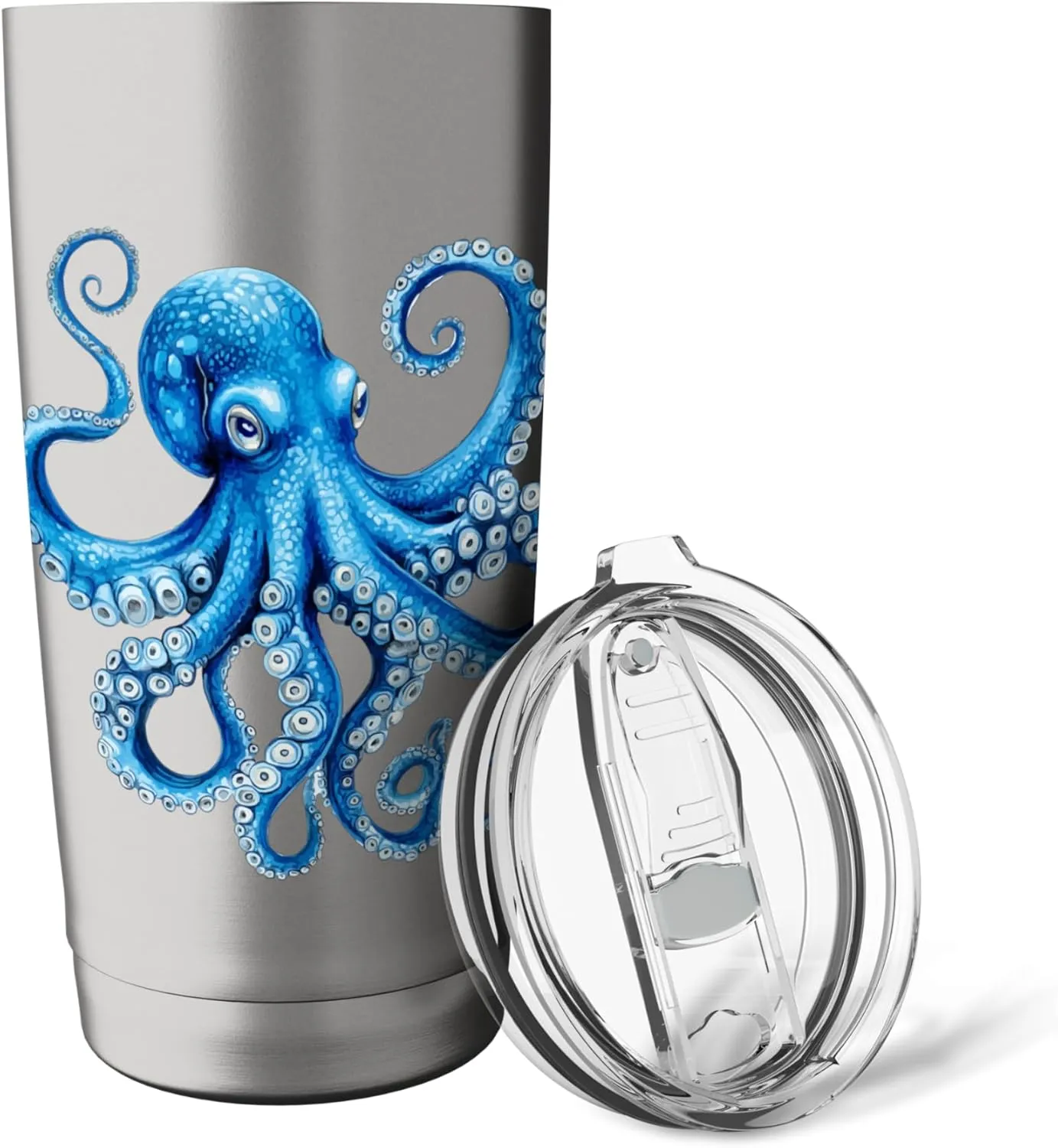 Cool Blue Octopus Sea Ocean Lover,Tentacles Octopus Lover Stainless Steel Insulated Tumbler