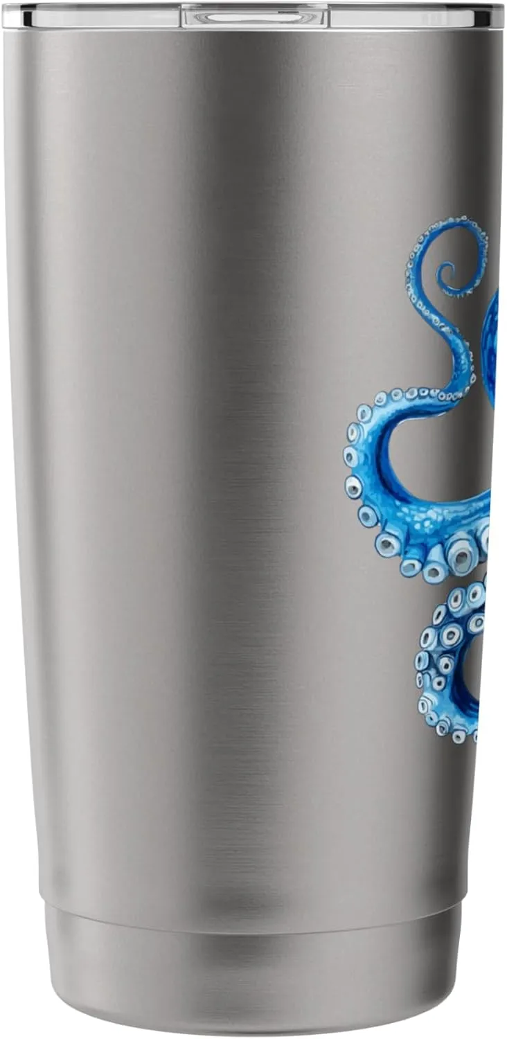 Cool Blue Octopus Sea Ocean Lover,Tentacles Octopus Lover Stainless Steel Insulated Tumbler
