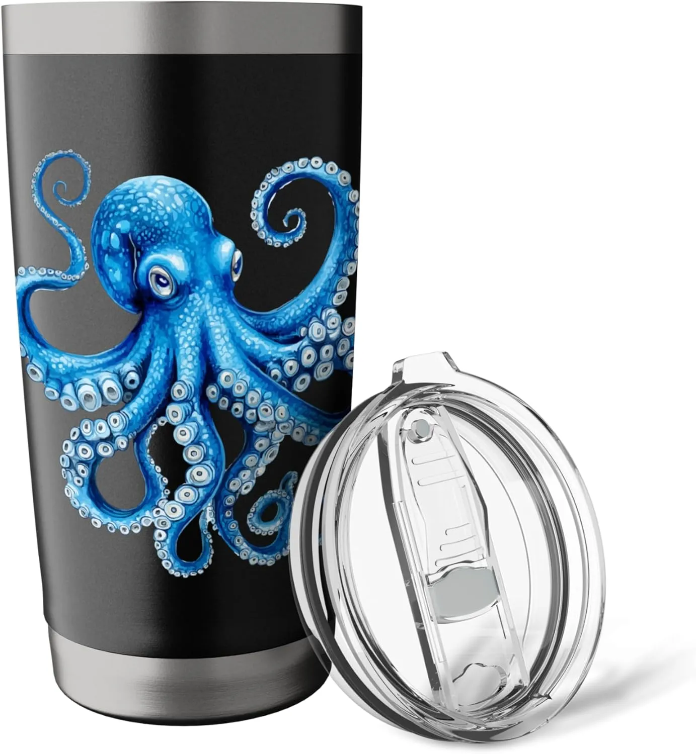 Cool Blue Octopus Sea Ocean Lover,Tentacles Octopus Lover Stainless Steel Insulated Tumbler