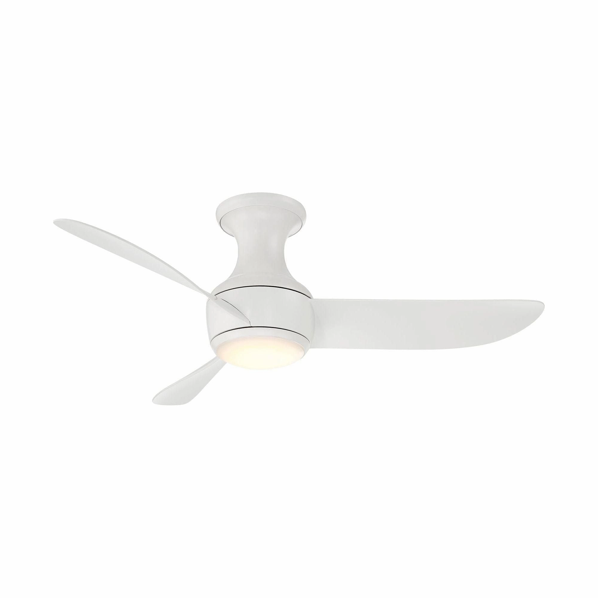 Corona Indoor/Outdoor 3-Blade 44" Smart Flush Mount Ceiling Fan with LED Light Kit and Remote Control