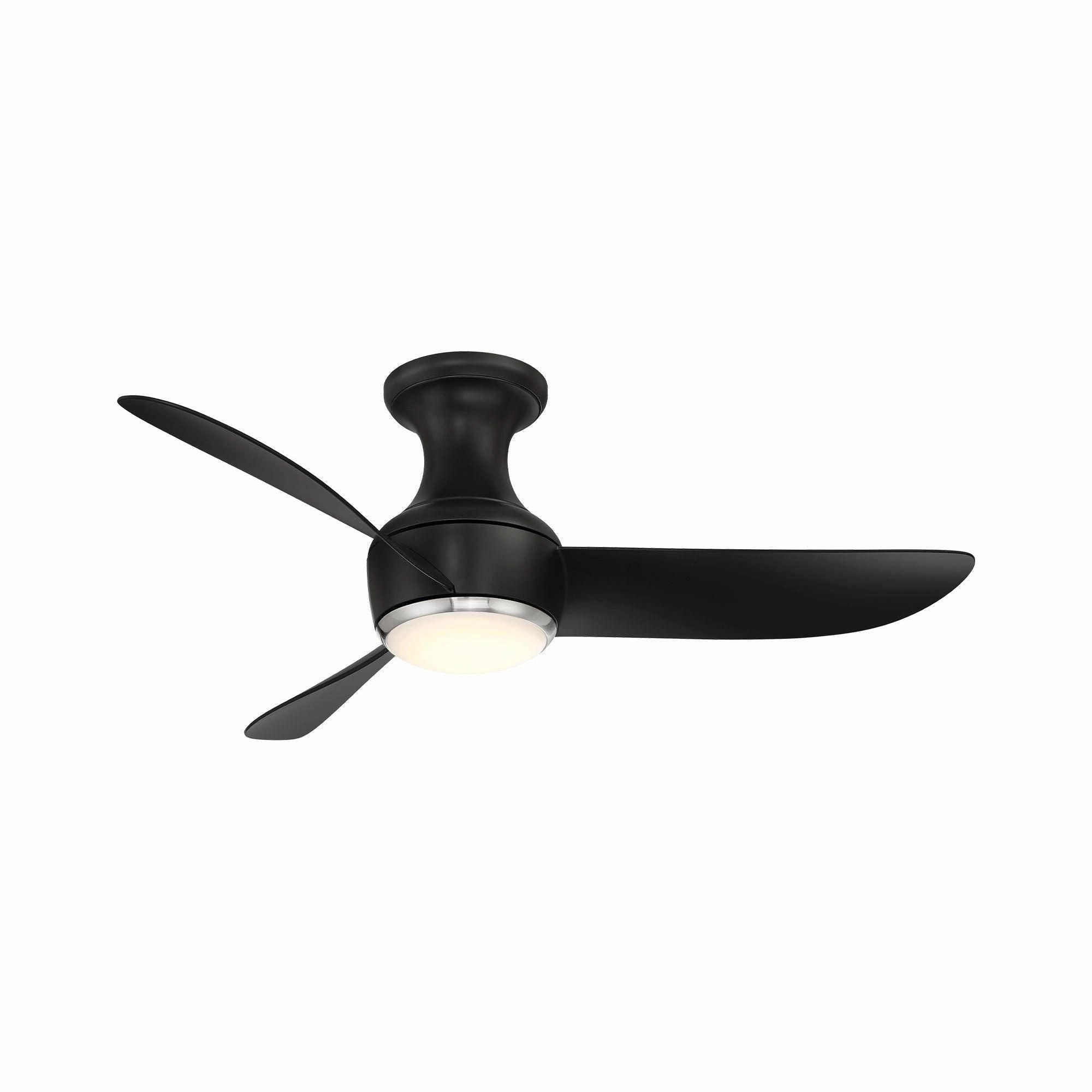 Corona Indoor/Outdoor 3-Blade 44" Smart Flush Mount Ceiling Fan with LED Light Kit and Remote Control