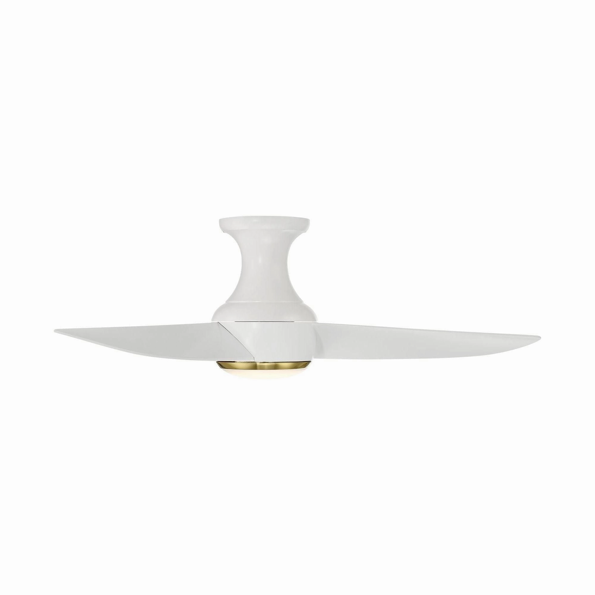 Corona Indoor/Outdoor 3-Blade 44" Smart Flush Mount Ceiling Fan with LED Light Kit and Remote Control
