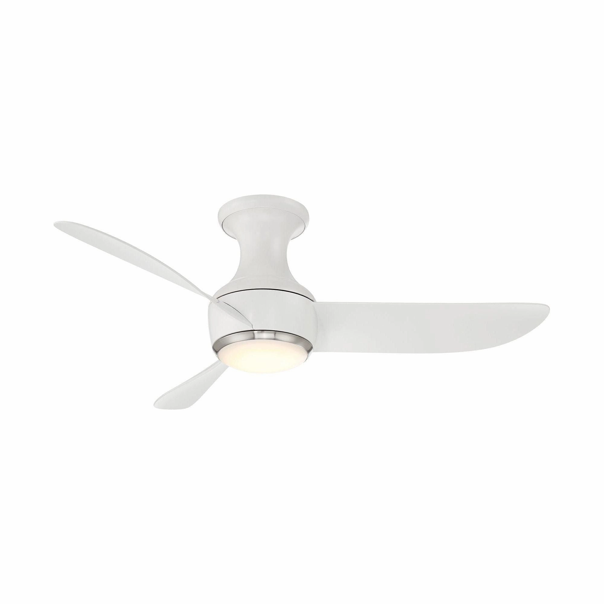 Corona Indoor/Outdoor 3-Blade 44" Smart Flush Mount Ceiling Fan with LED Light Kit and Remote Control