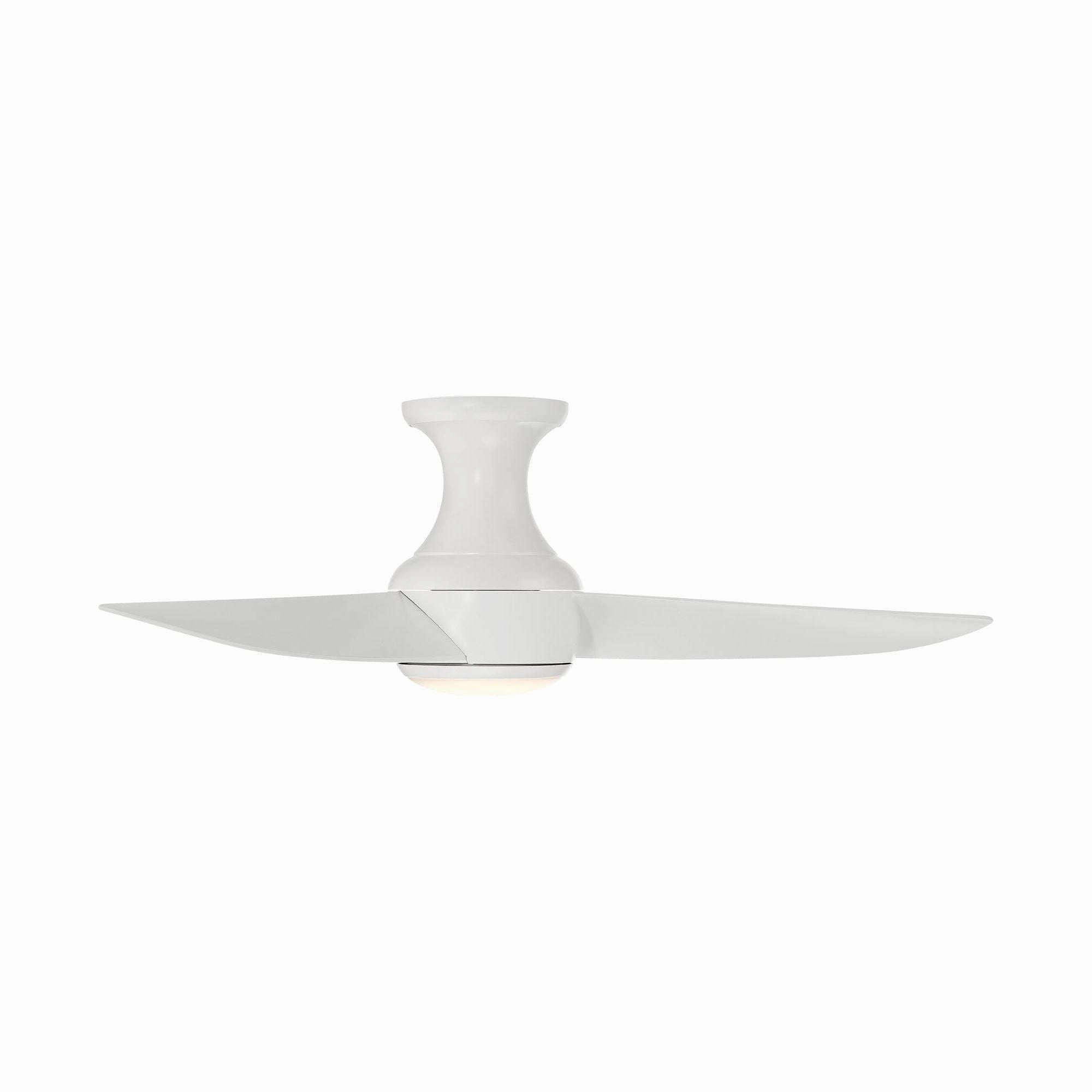 Corona Indoor/Outdoor 3-Blade 44" Smart Flush Mount Ceiling Fan with LED Light Kit and Remote Control
