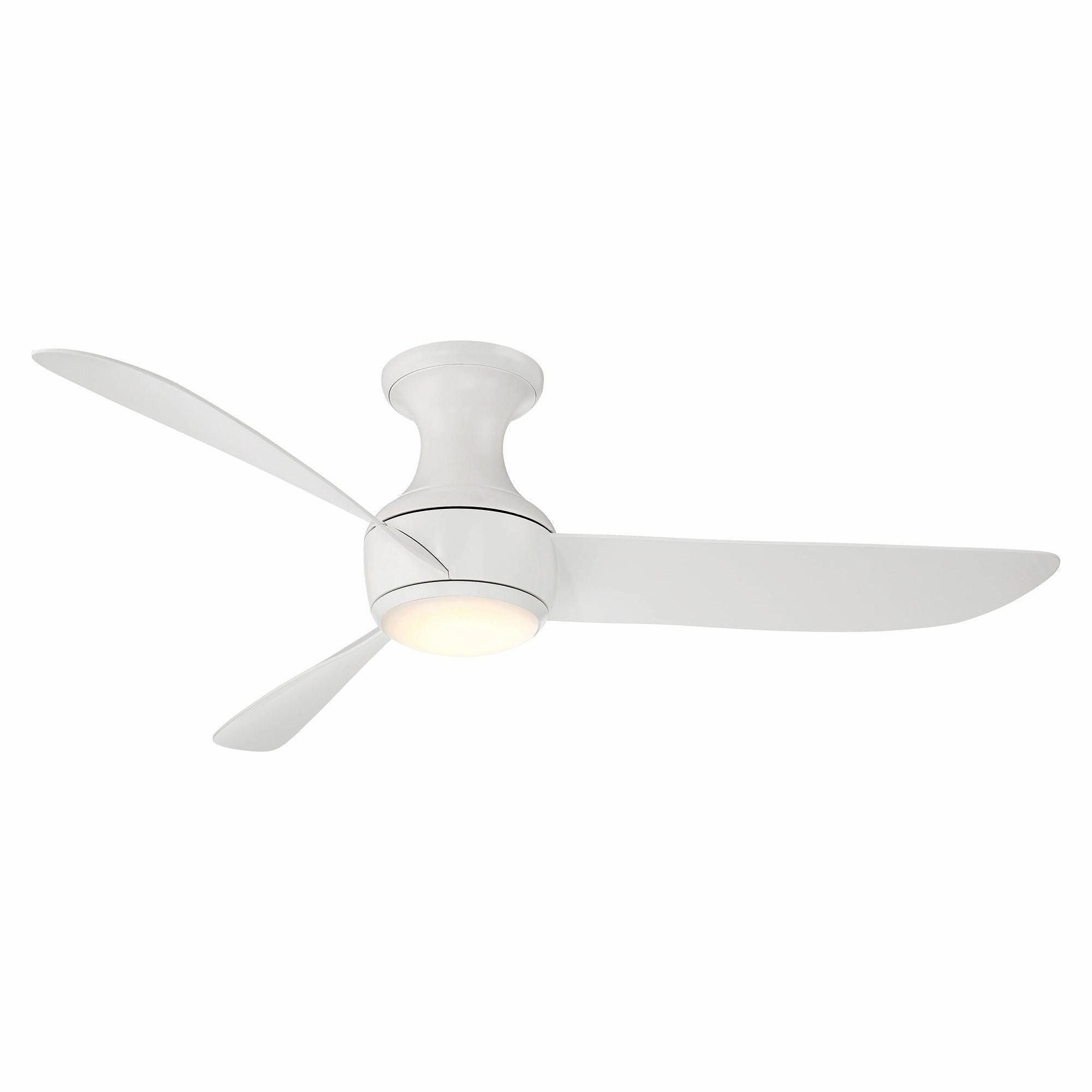 Corona Indoor/Outdoor 3-Blade 52" Smart Flush Mount Ceiling Fan with LED Light Kit and Remote Control