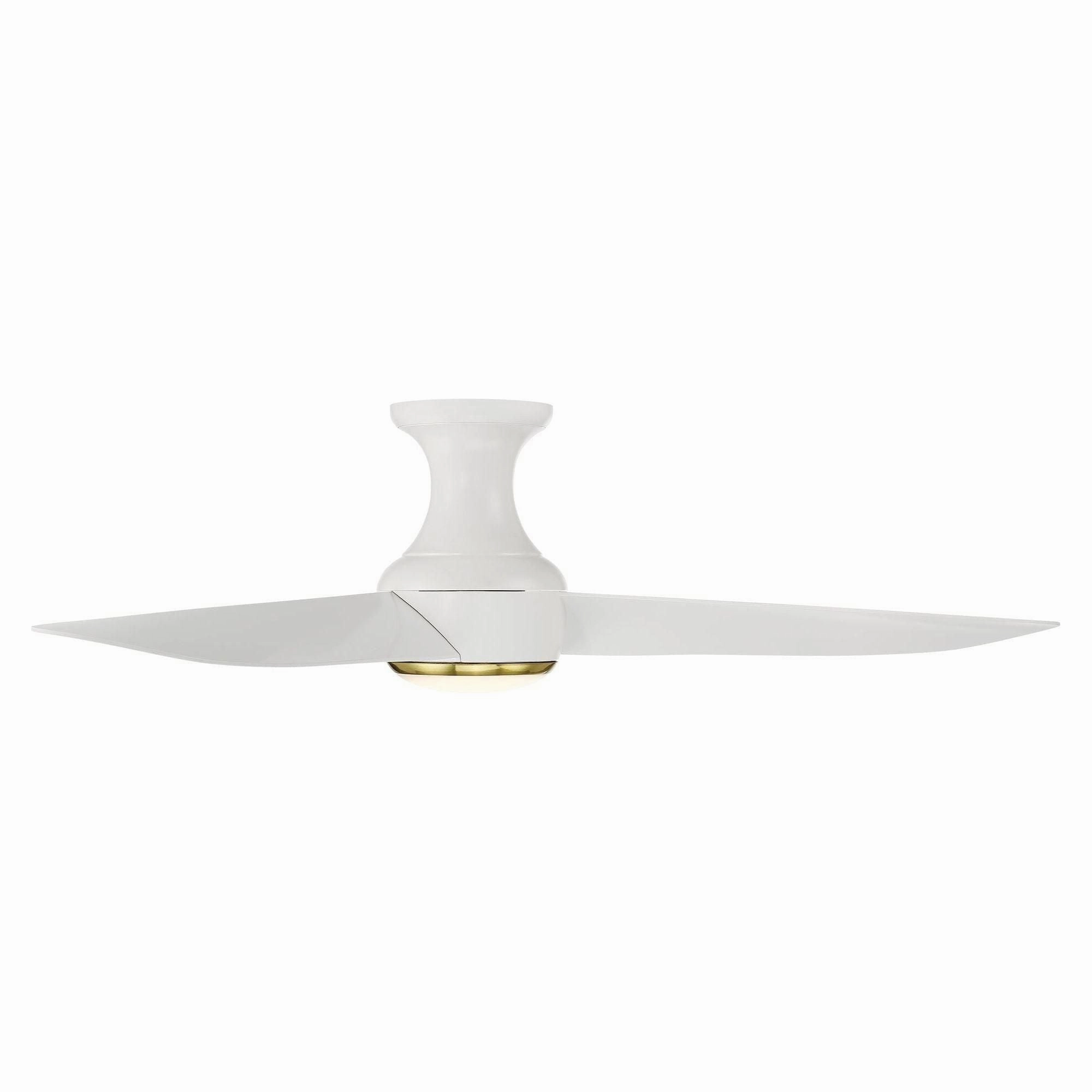 Corona Indoor/Outdoor 3-Blade 52" Smart Flush Mount Ceiling Fan with LED Light Kit and Remote Control