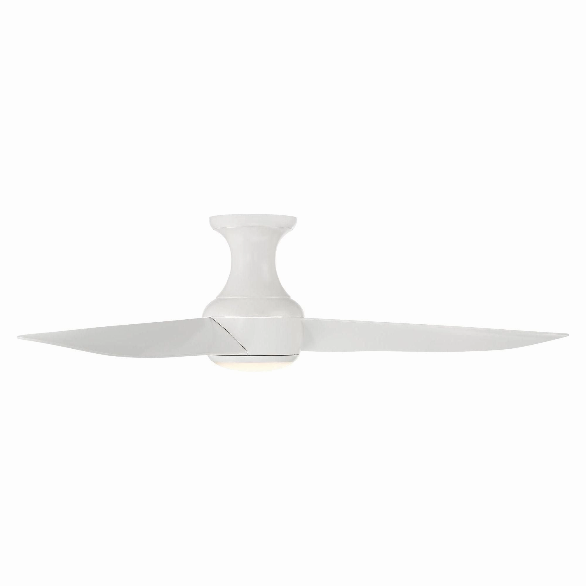 Corona Indoor/Outdoor 3-Blade 52" Smart Flush Mount Ceiling Fan with LED Light Kit and Remote Control