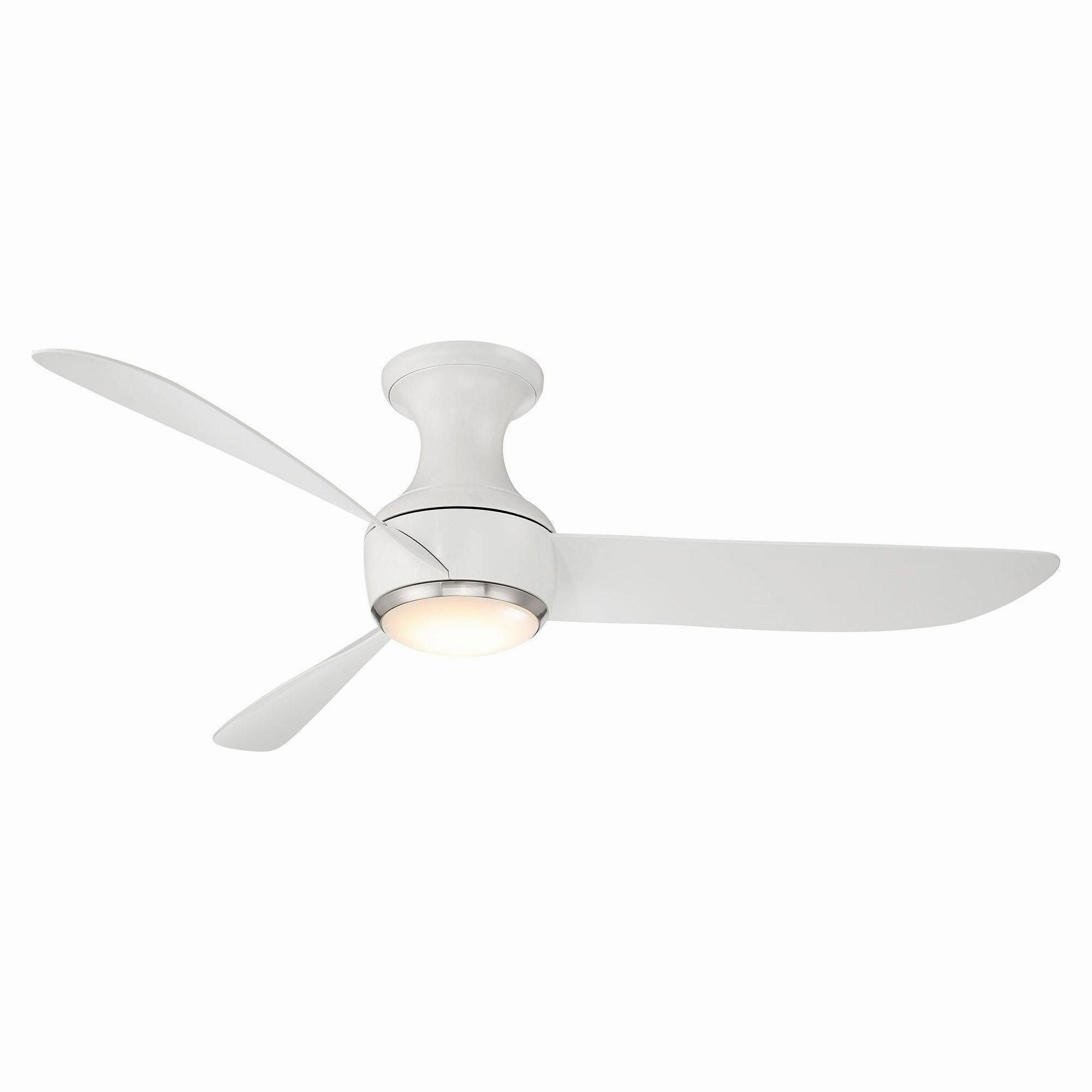Corona Indoor/Outdoor 3-Blade 52" Smart Flush Mount Ceiling Fan with LED Light Kit and Remote Control