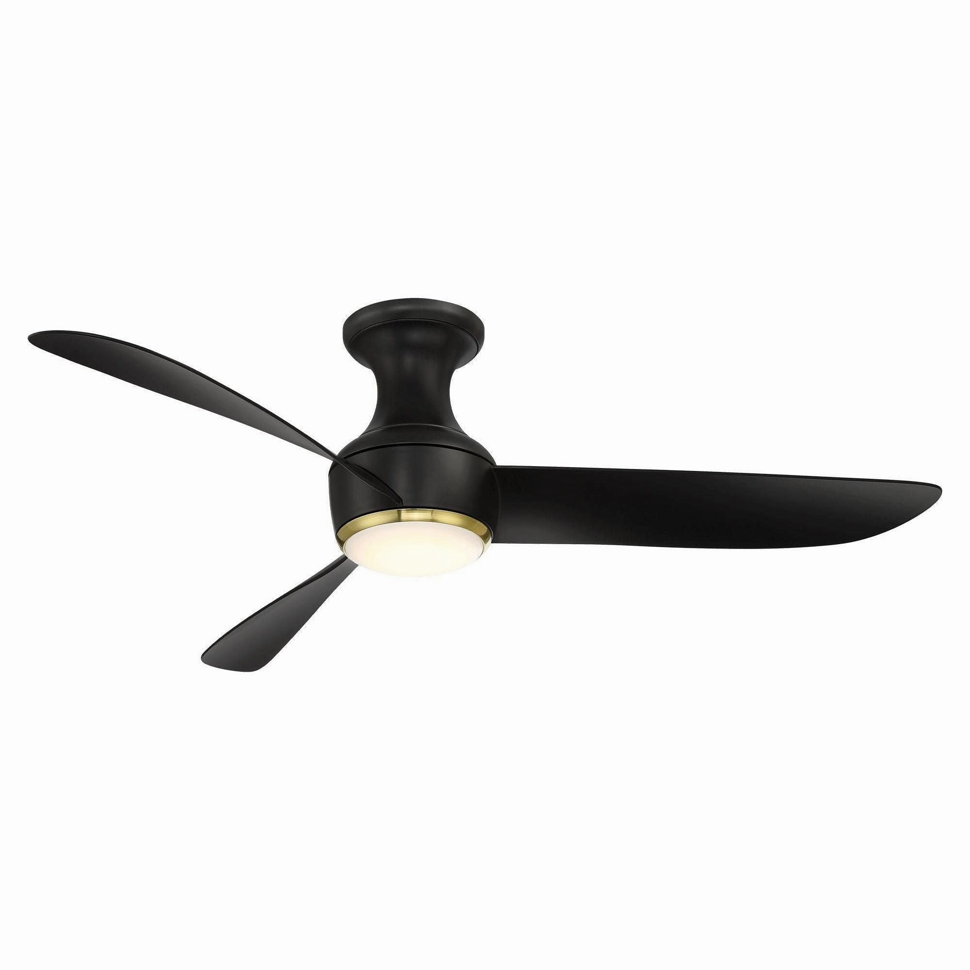 Corona Indoor/Outdoor 3-Blade 52" Smart Flush Mount Ceiling Fan with LED Light Kit and Remote Control