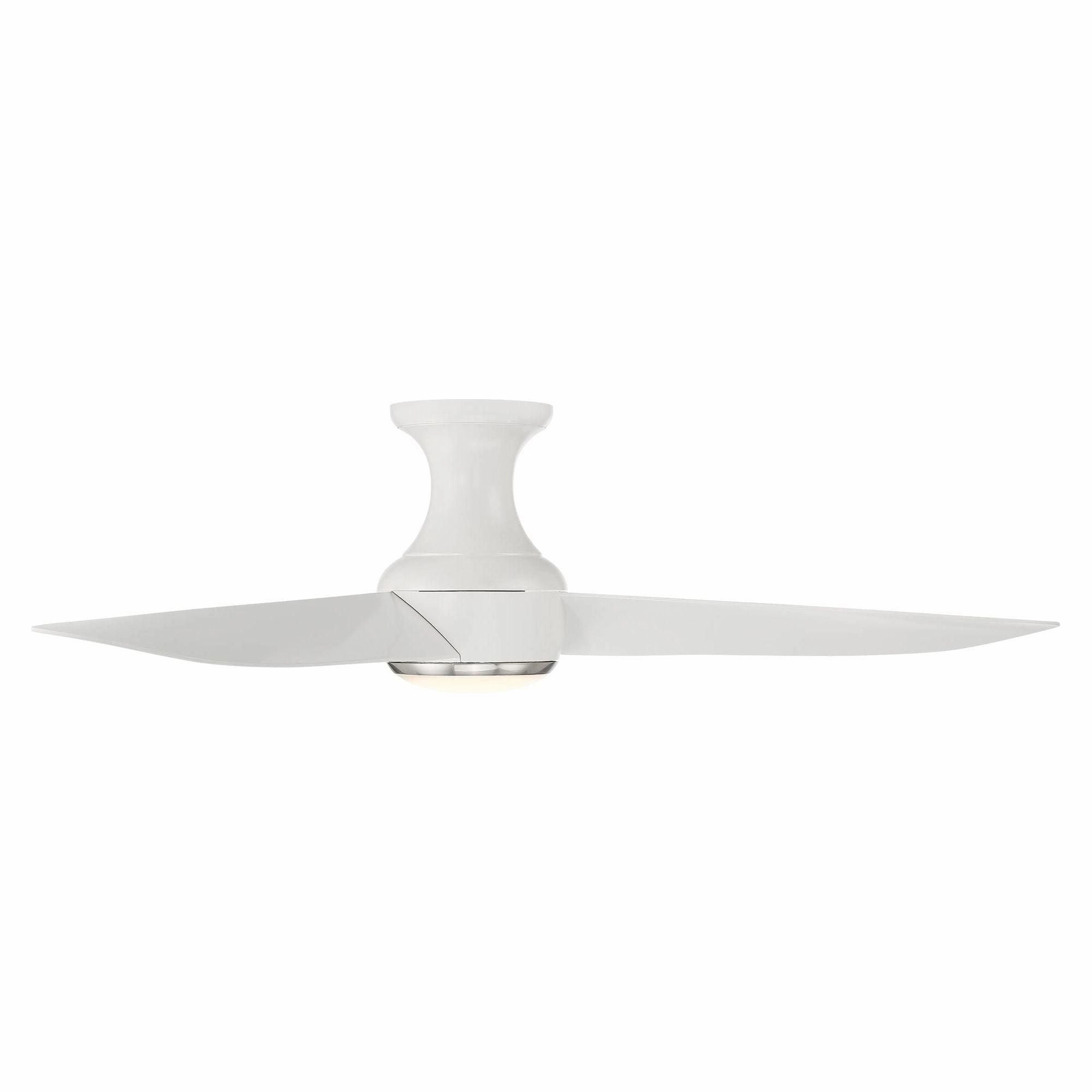 Corona Indoor/Outdoor 3-Blade 52" Smart Flush Mount Ceiling Fan with LED Light Kit and Remote Control