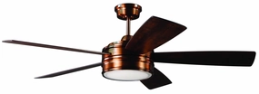 Craftmade Braxton 52" Ceiling Fan with 19W LED and Remote Control in Copper compact indoor fans for apartment use