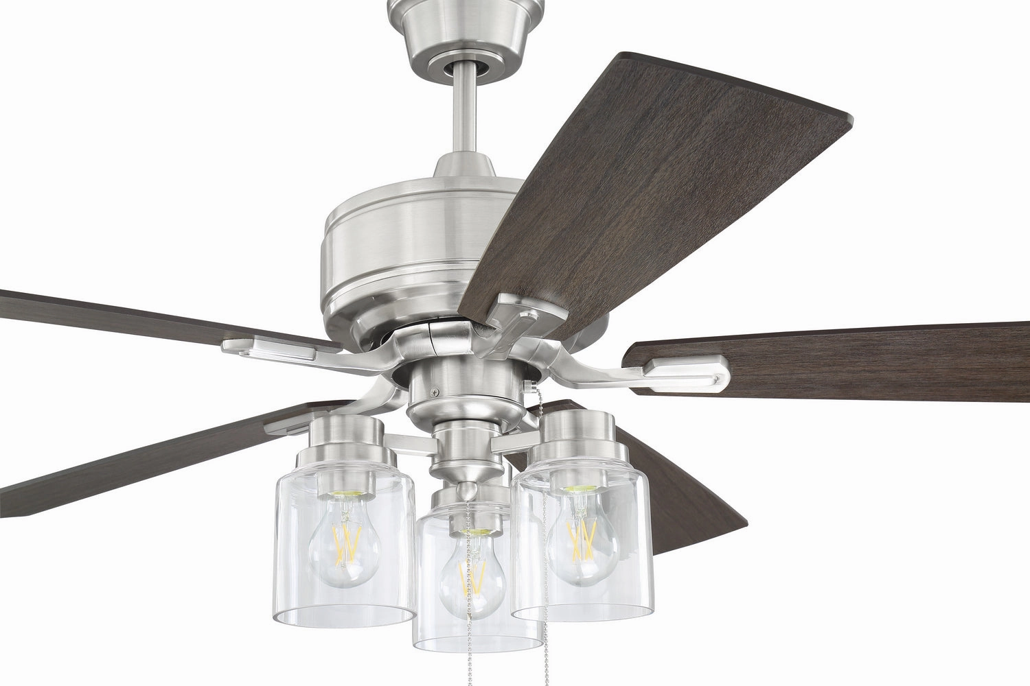 Craftmade Kate 52" Indoor Pull Chain Ceiling Fan with 3 Glass Lights