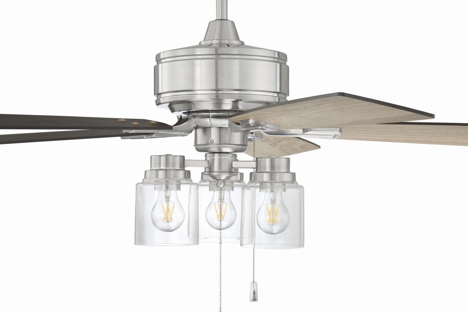 Craftmade Kate 52" Indoor Pull Chain Ceiling Fan with 3 Glass Lights